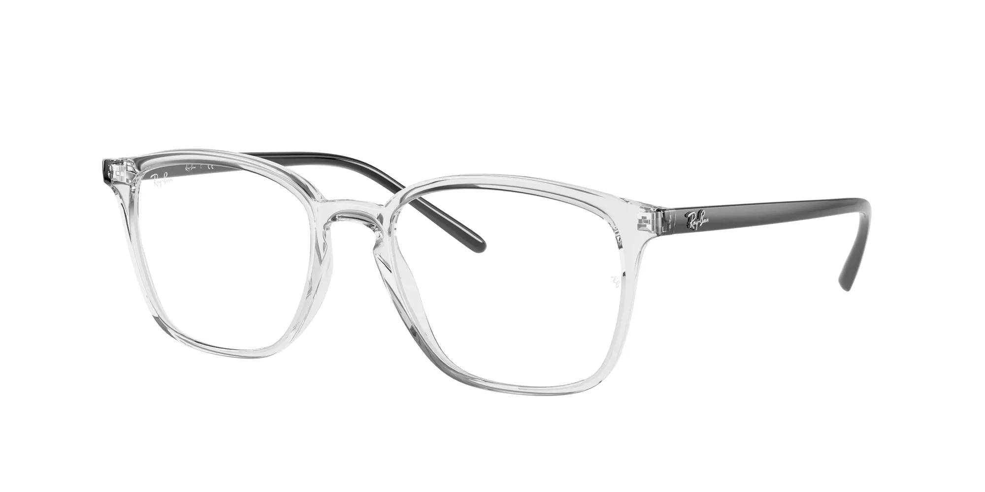 Ray - Ban RX7185 5943 Montature da vista Iniettato Trasparente Trasparente Squadrata Normale - immagine 1