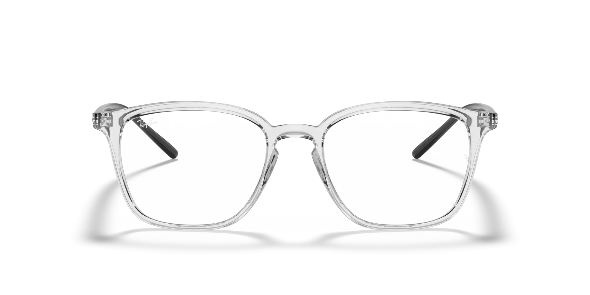 Ray - Ban RX7185 5943 Montature da vista Iniettato Trasparente Trasparente Squadrata Normale - immagine 3