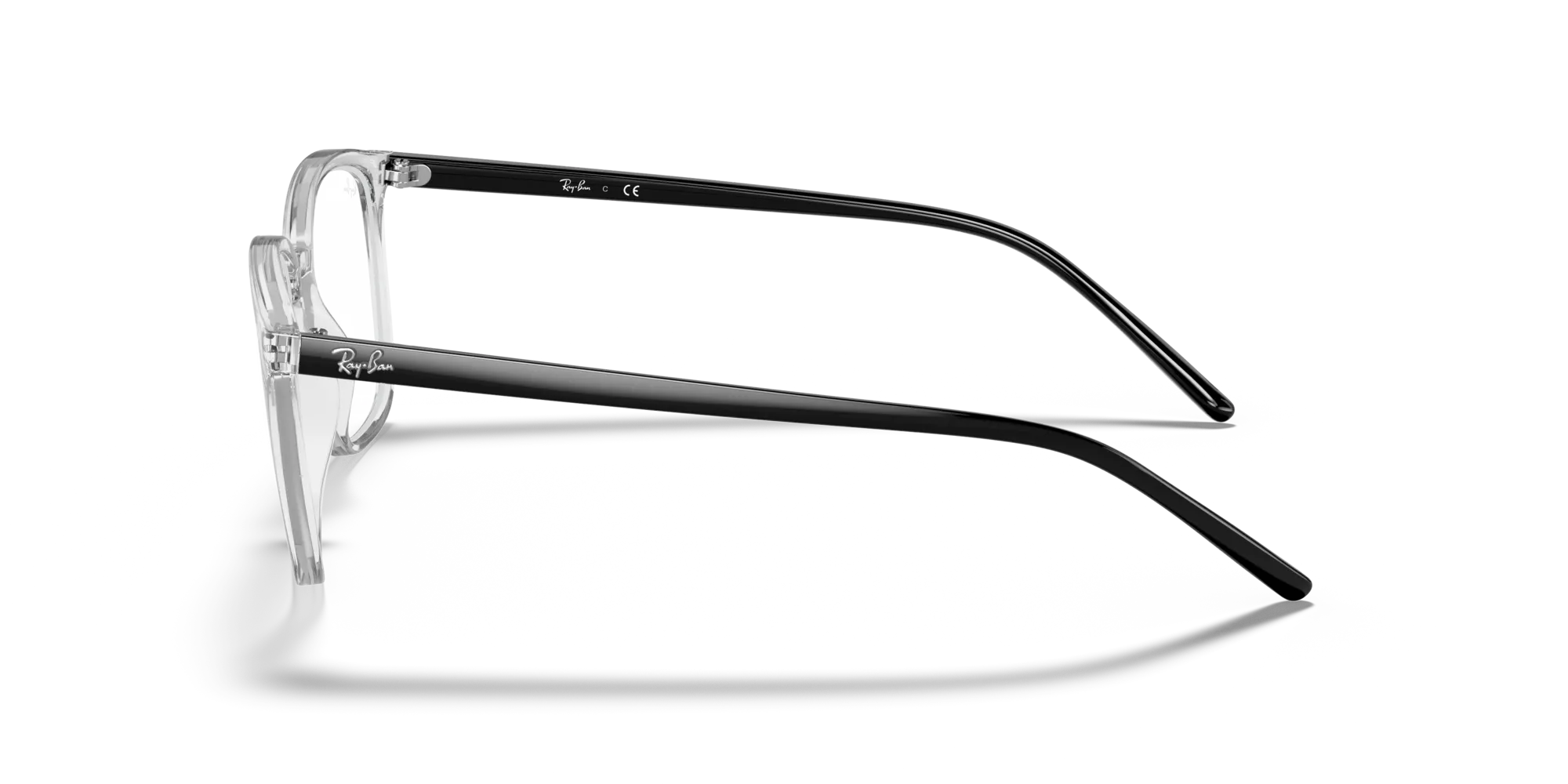 Ray - Ban RX7185 5943 Montature da vista Iniettato Trasparente Trasparente Squadrata Normale - immagine 4
