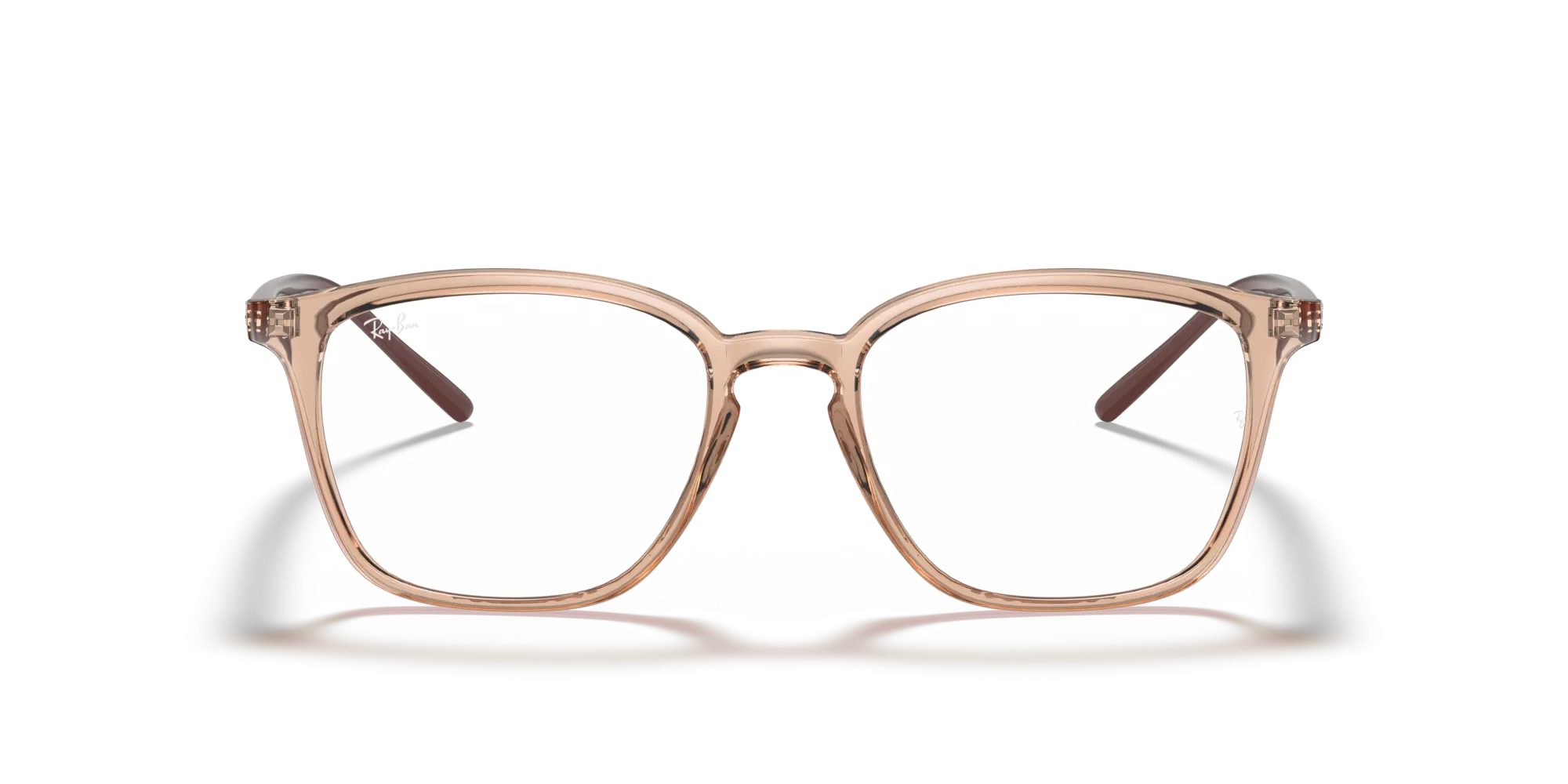 Ray - Ban RX7185 5940 Montature da vista Iniettato Marrone Trasparente Squadrata Normale - immagine 3