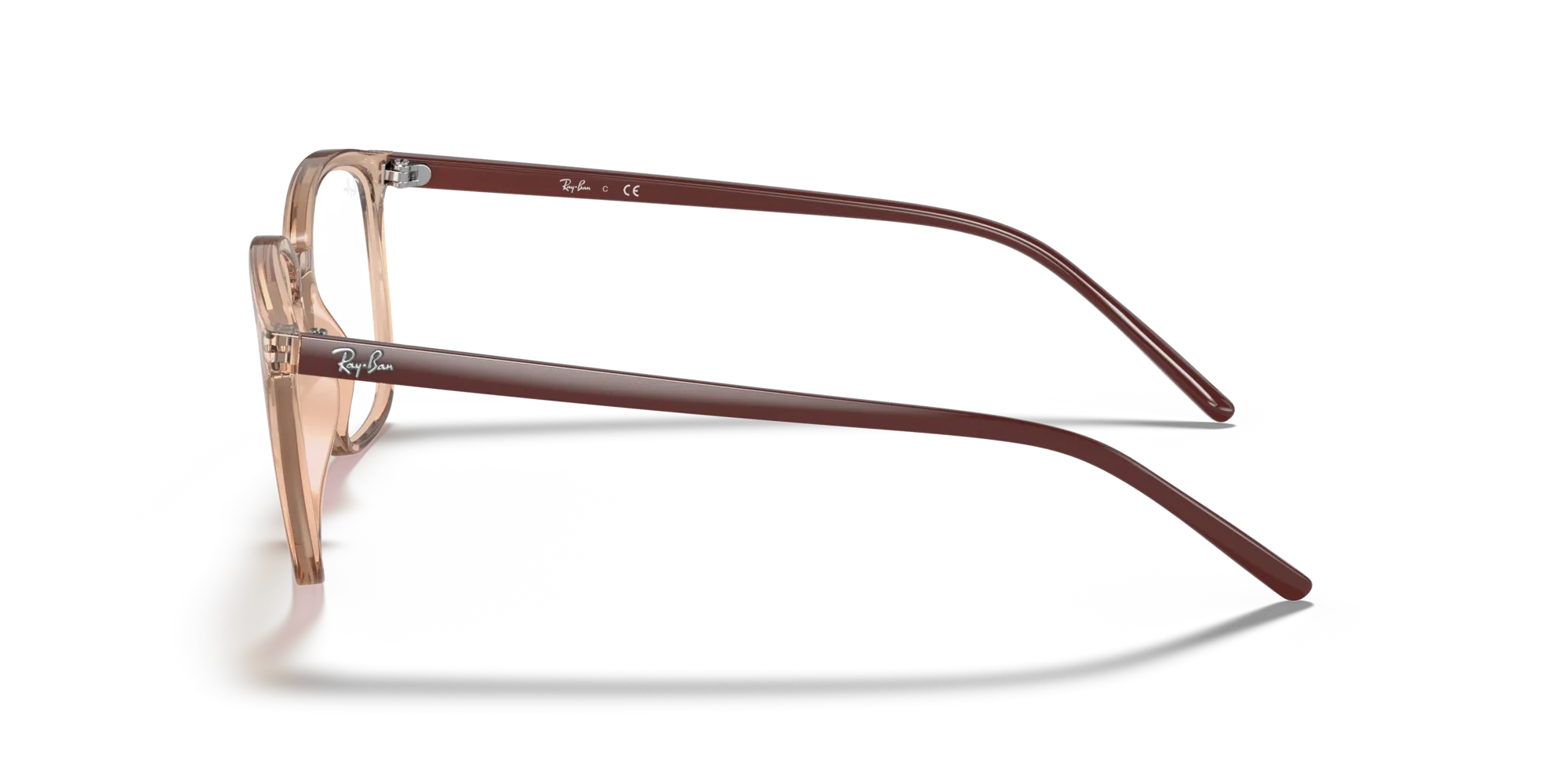 Ray - Ban RX7185 5940 Montature da vista Iniettato Marrone Trasparente Squadrata Normale - immagine 4