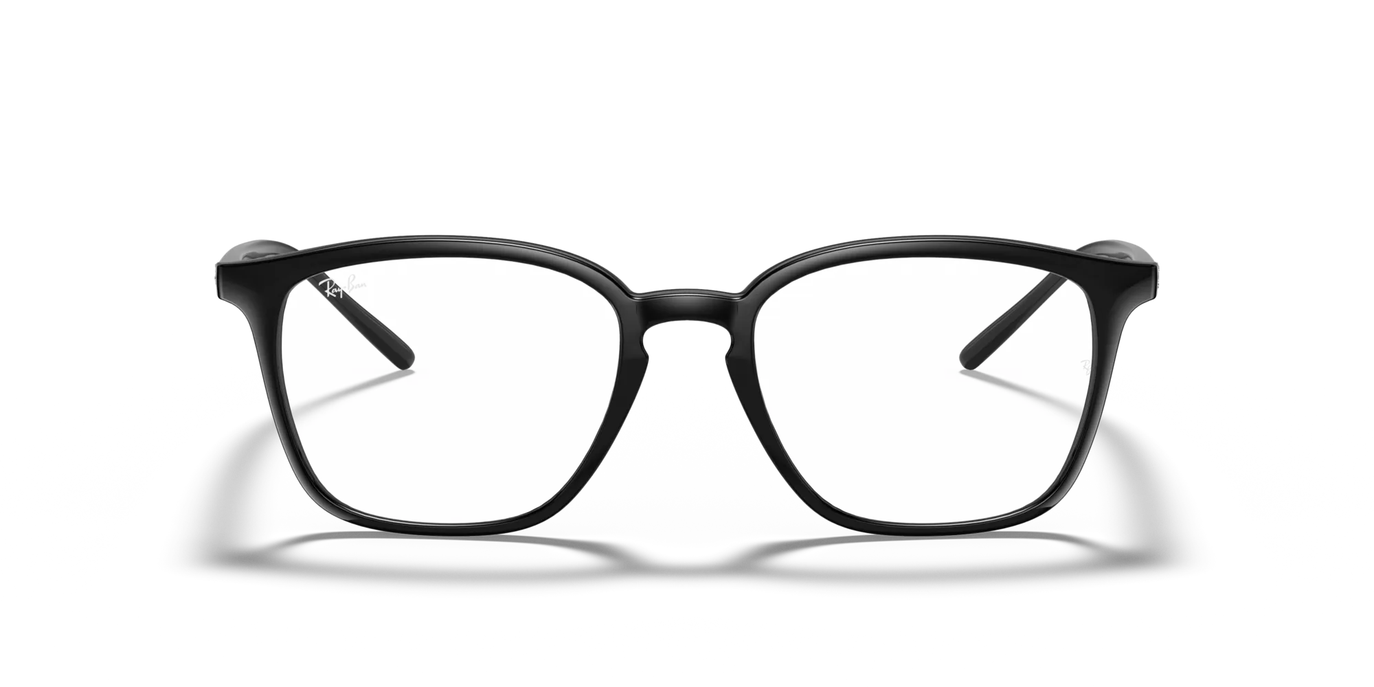 Ray - Ban RX7185 2000 Montature da vista Iniettato Nero Trasparente Squadrata Normale - immagine 3