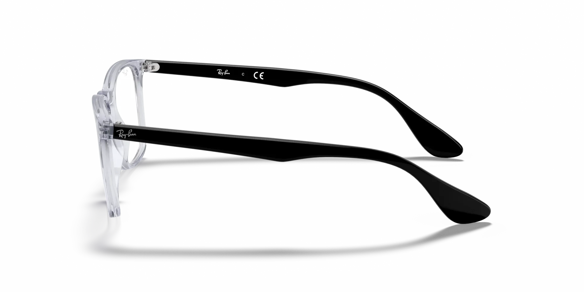Ray - Ban RX7074 5943 Montature da vista Iniettato Trasparente Trasparente Squadrata Normale - immagine 4