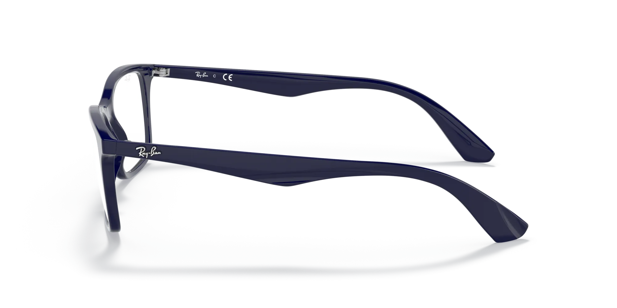 Ray - Ban RX7047 8100 Montature da vista Iniettato Blu Trasparente Squadrata Normale - immagine 4