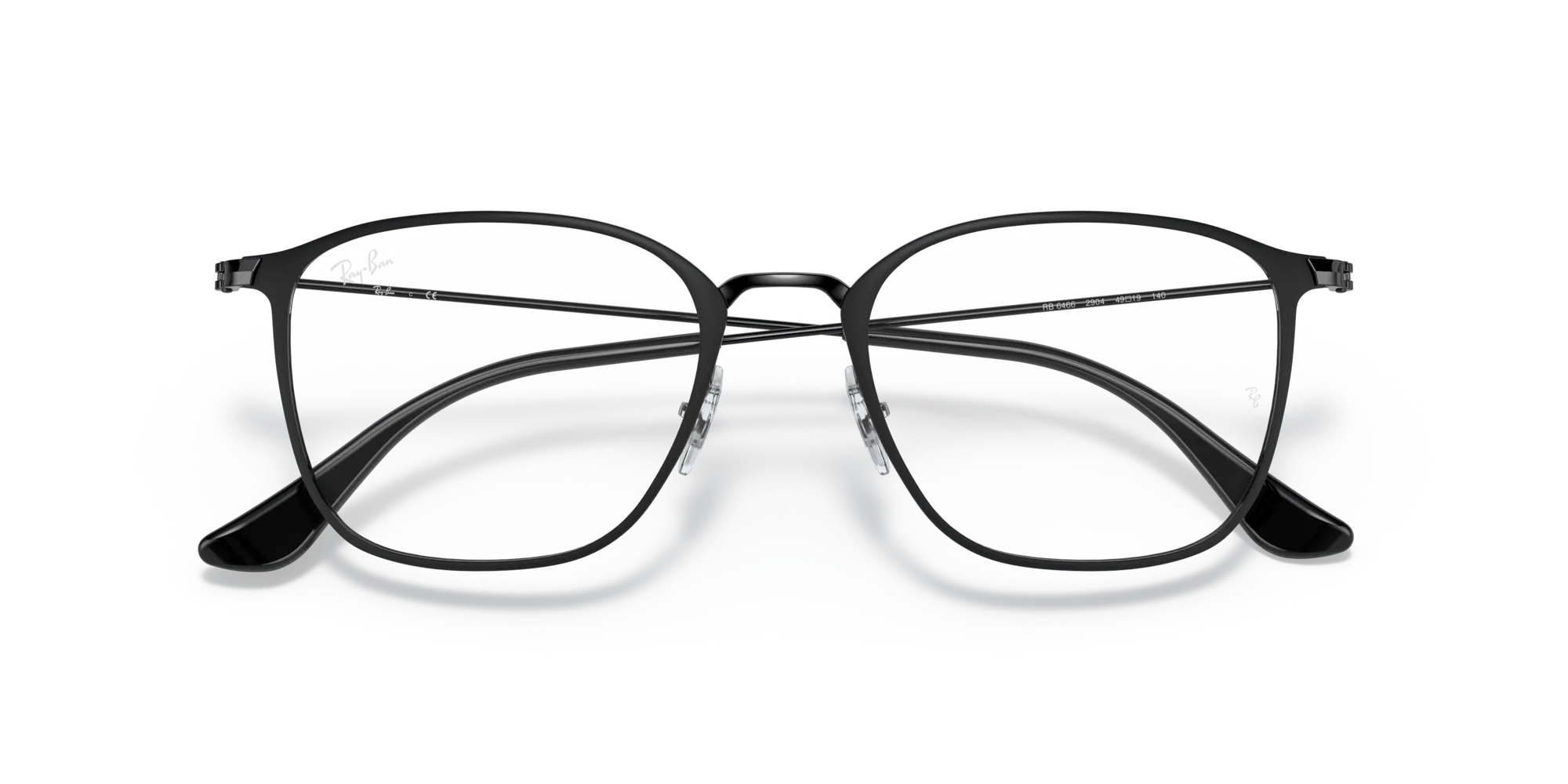 Ray - Ban RX6466 2904 Montature da vista Metallo Nero Trasparente Squadrata Normale - immagine 2