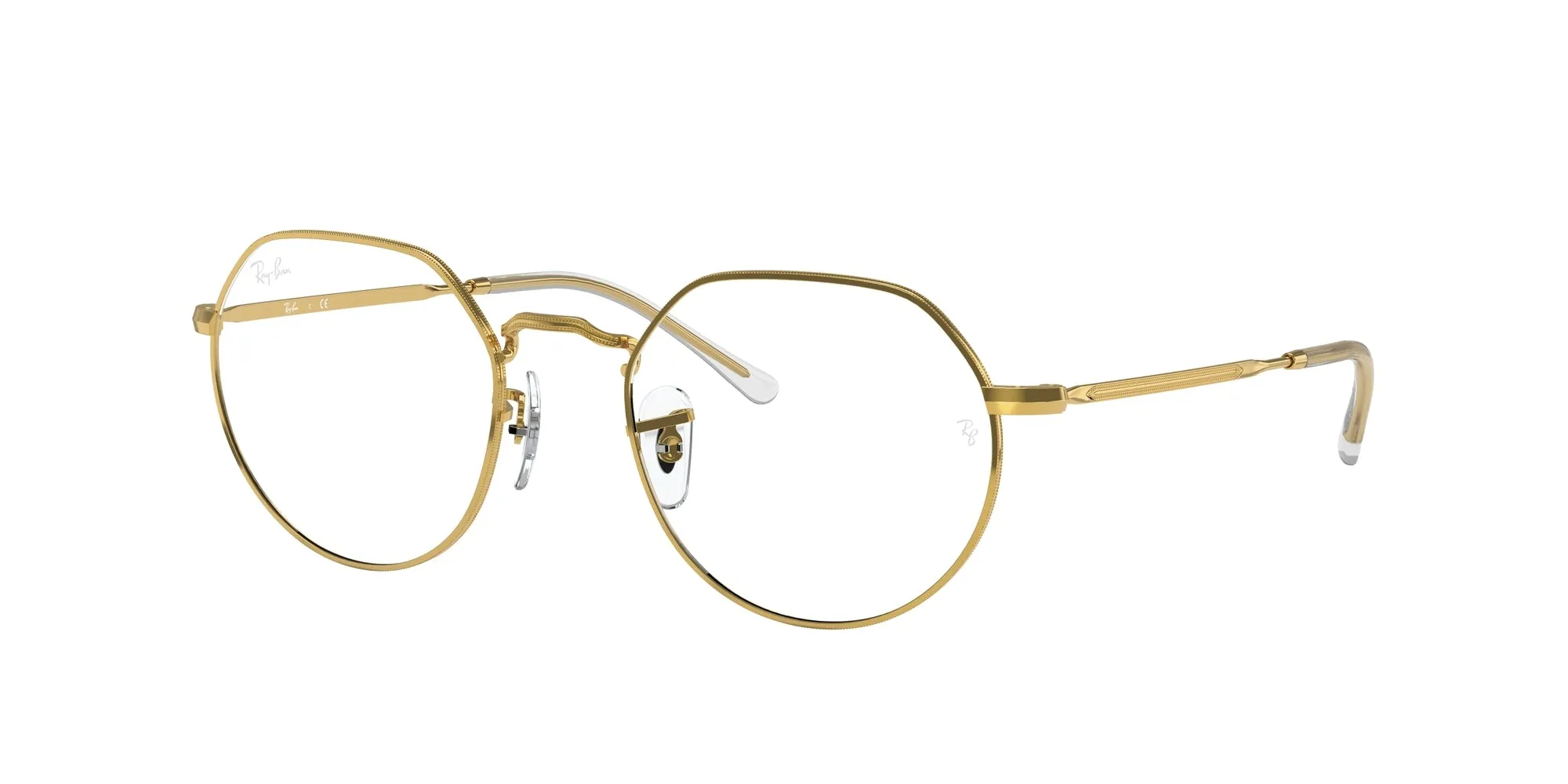 Ray - Ban RX6465 JACK 3086 Montature da vista Metallo Oro Trasparente Geometrica Normale - immagine 1