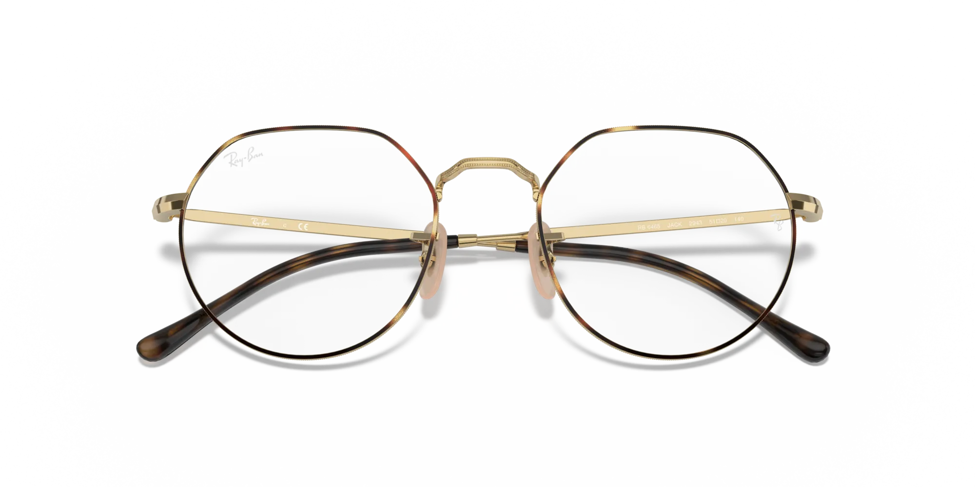 Ray - Ban RX6465 JACK 2945 Montature da vista Metallo Tartaruga Trasparente Geometrica Normale - immagine 2
