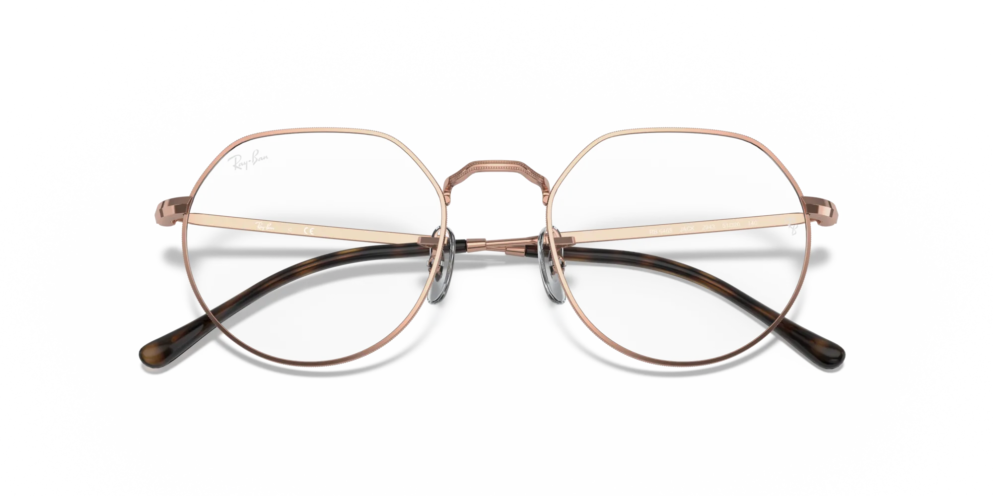 Ray - Ban RX6465 JACK 2943 Montature da vista Metallo Bronzo Trasparente Geometrica Normale - immagine 2
