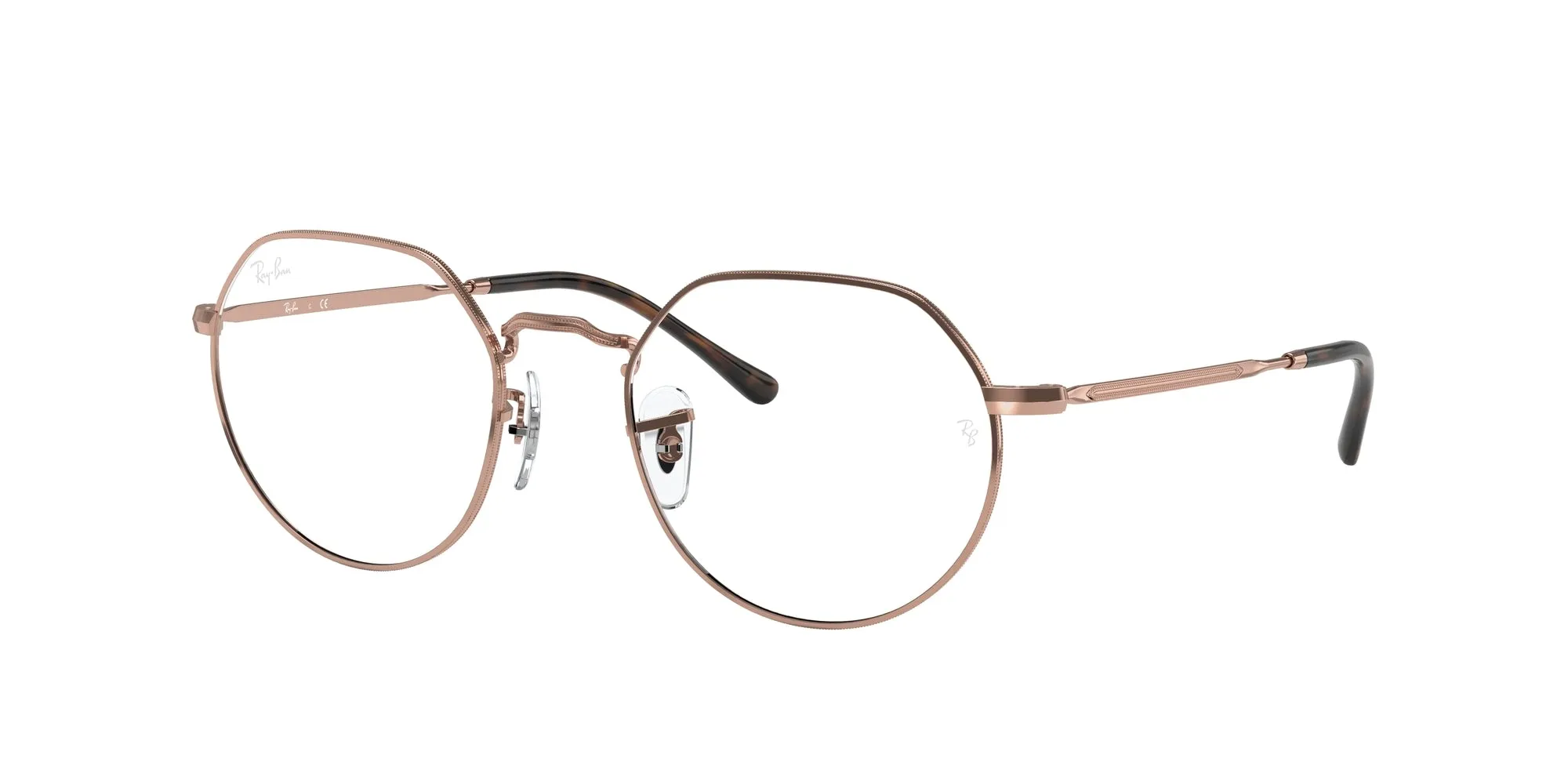 Ray - Ban RX6465 JACK 2943 Montature da vista Metallo Bronzo Trasparente Geometrica Normale - immagine 1