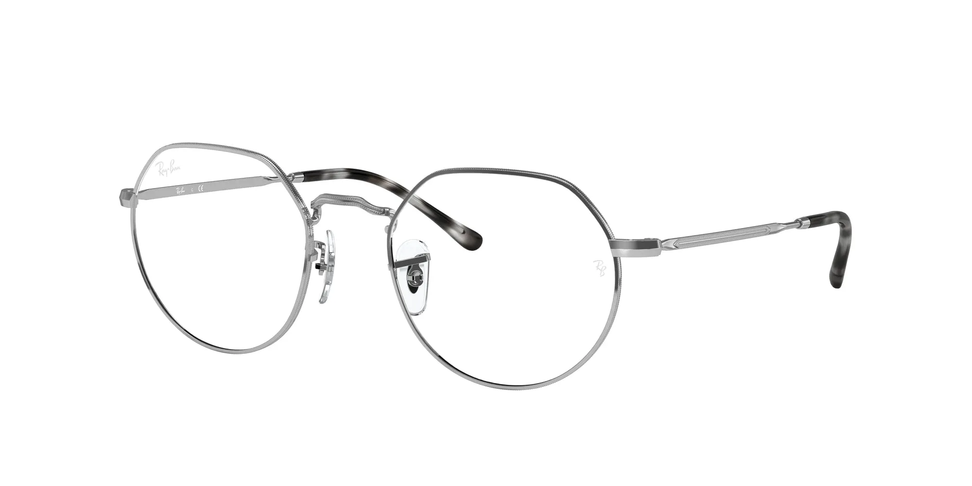Ray - Ban RX6465 JACK 2501 Montature da vista Metallo Argento Trasparente Geometrica Normale - immagine 1