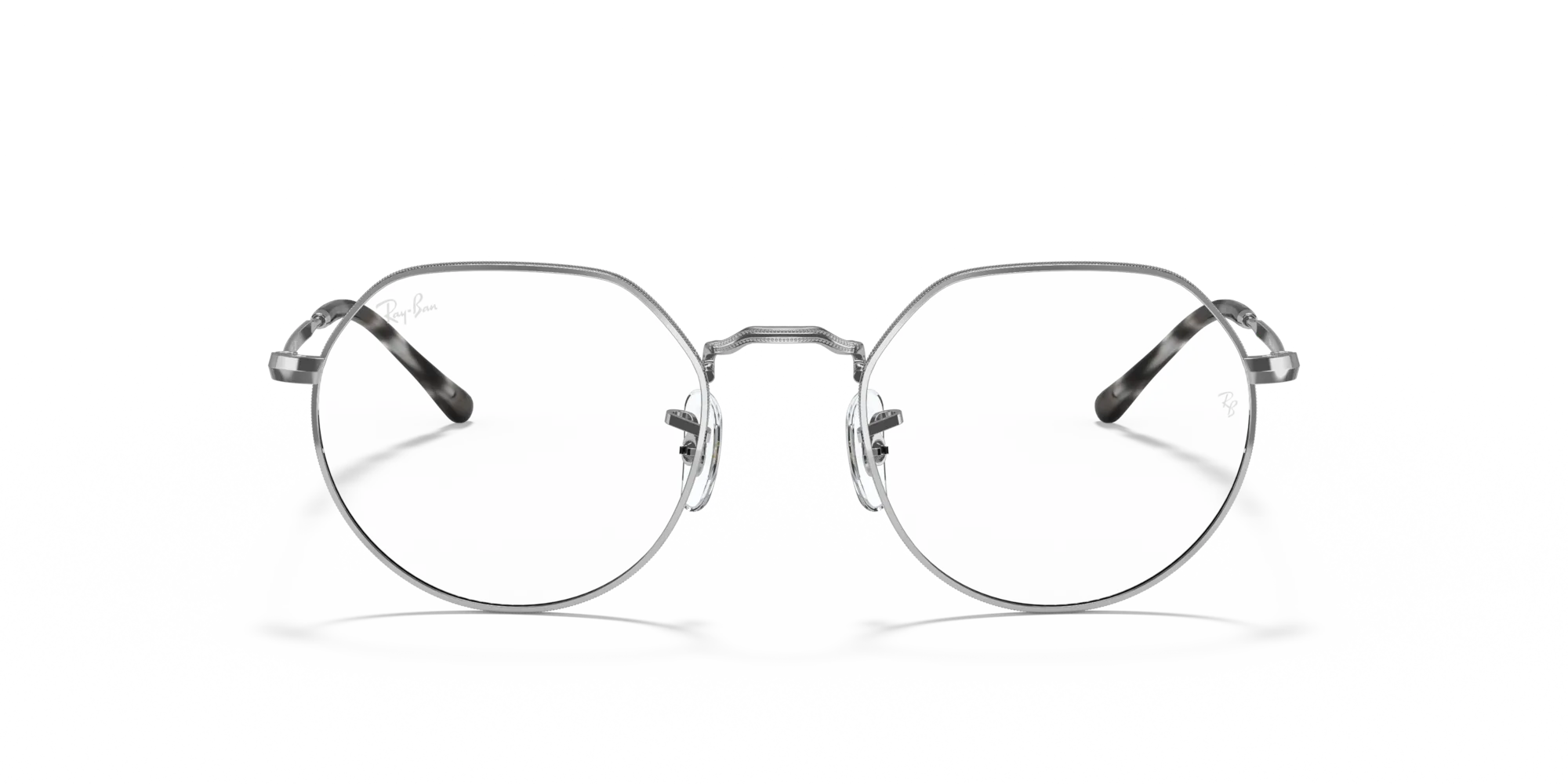 Ray - Ban RX6465 JACK 2501 Montature da vista Metallo Argento Trasparente Geometrica Normale - immagine 3