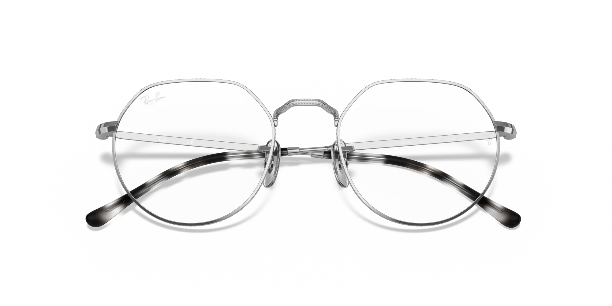 Ray - Ban RX6465 JACK 2501 Montature da vista Metallo Argento Trasparente Geometrica Normale - immagine 2