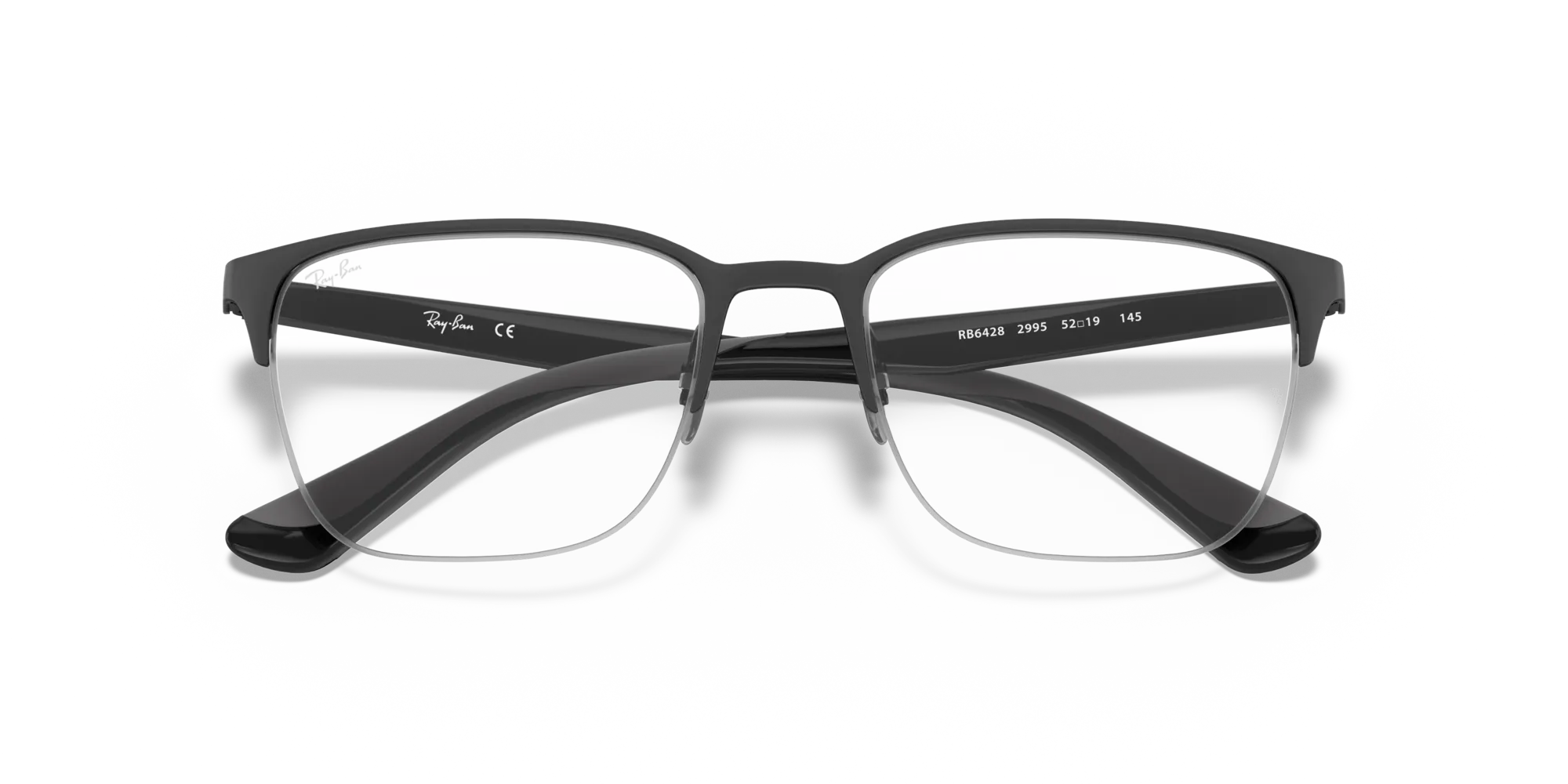 Ray - Ban RX6428 2995 Montature da vista Metallo Nero Trasparente Squadrata Normale - immagine 2