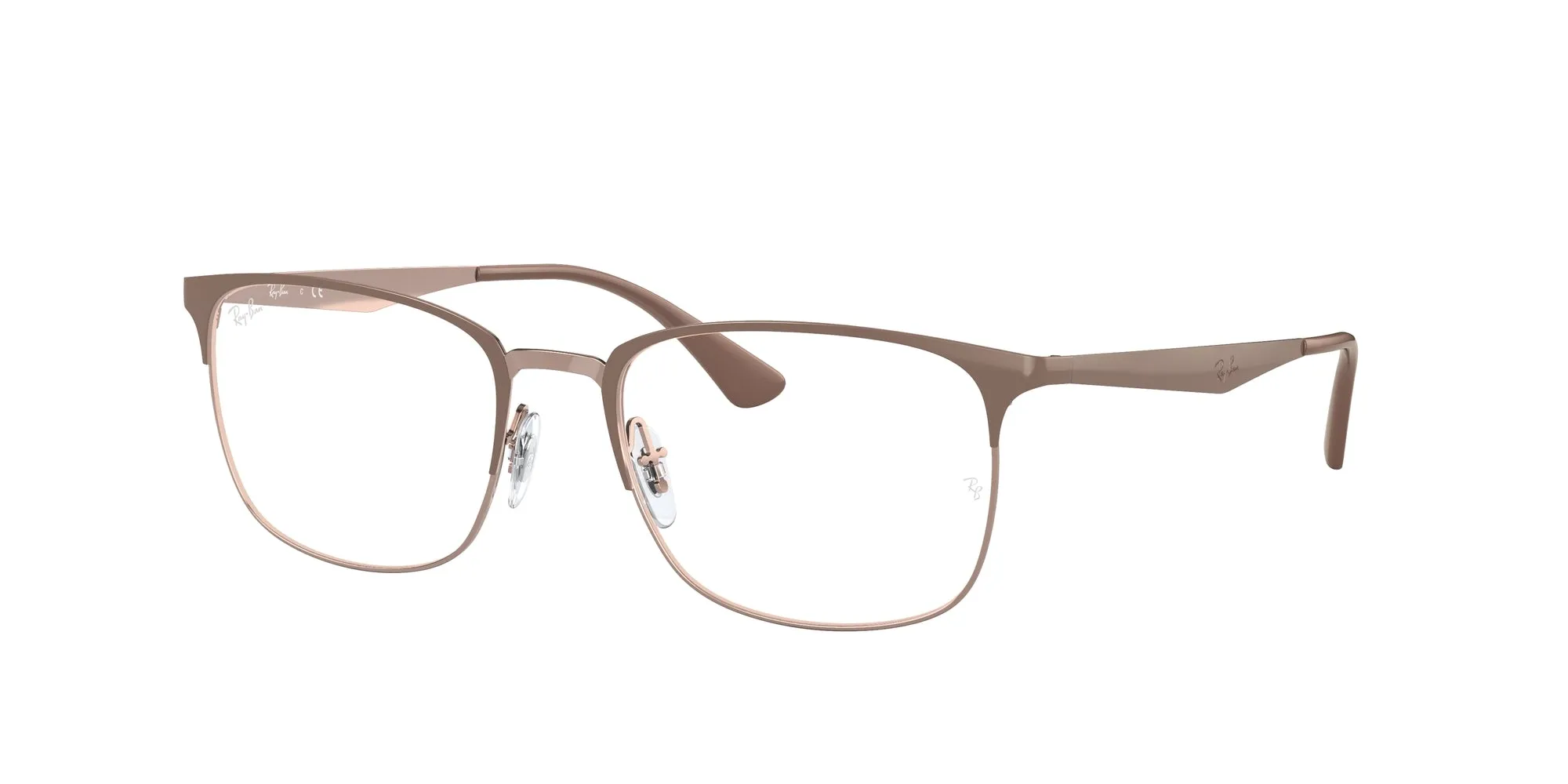 Ray - Ban RX6421 2973 Montature da vista Metallo Marrone Trasparente Squadrata Normale - immagine 1