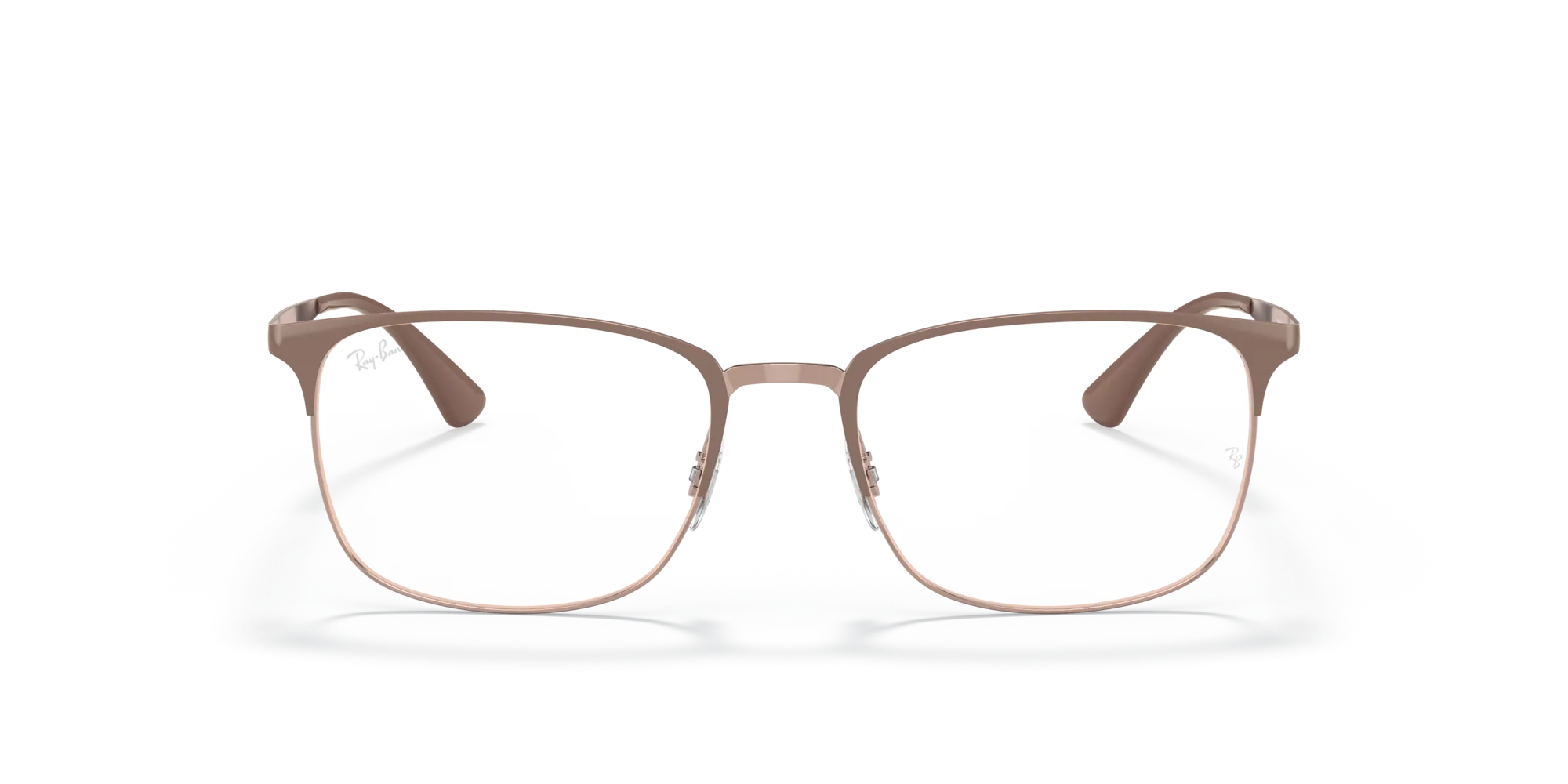 Ray - Ban RX6421 2973 Montature da vista Metallo Marrone Trasparente Squadrata Normale - immagine 3