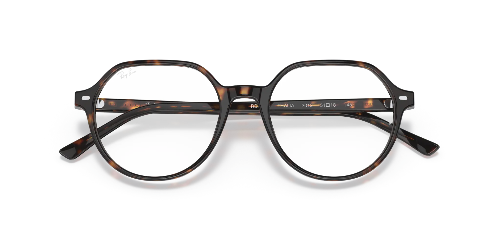 Ray - Ban RX5395 THALIA 2012 Montature da vista Acetato Tartaruga Trasparente Rotonda Normale - immagine 2