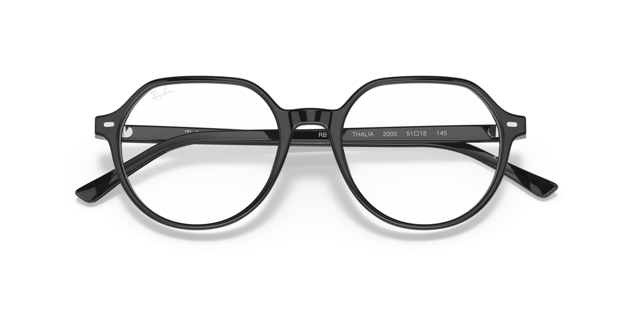 Ray - Ban RX5395 THALIA 2000 Montature da vista Acetato Nero Trasparente Rotonda Normale - immagine 2