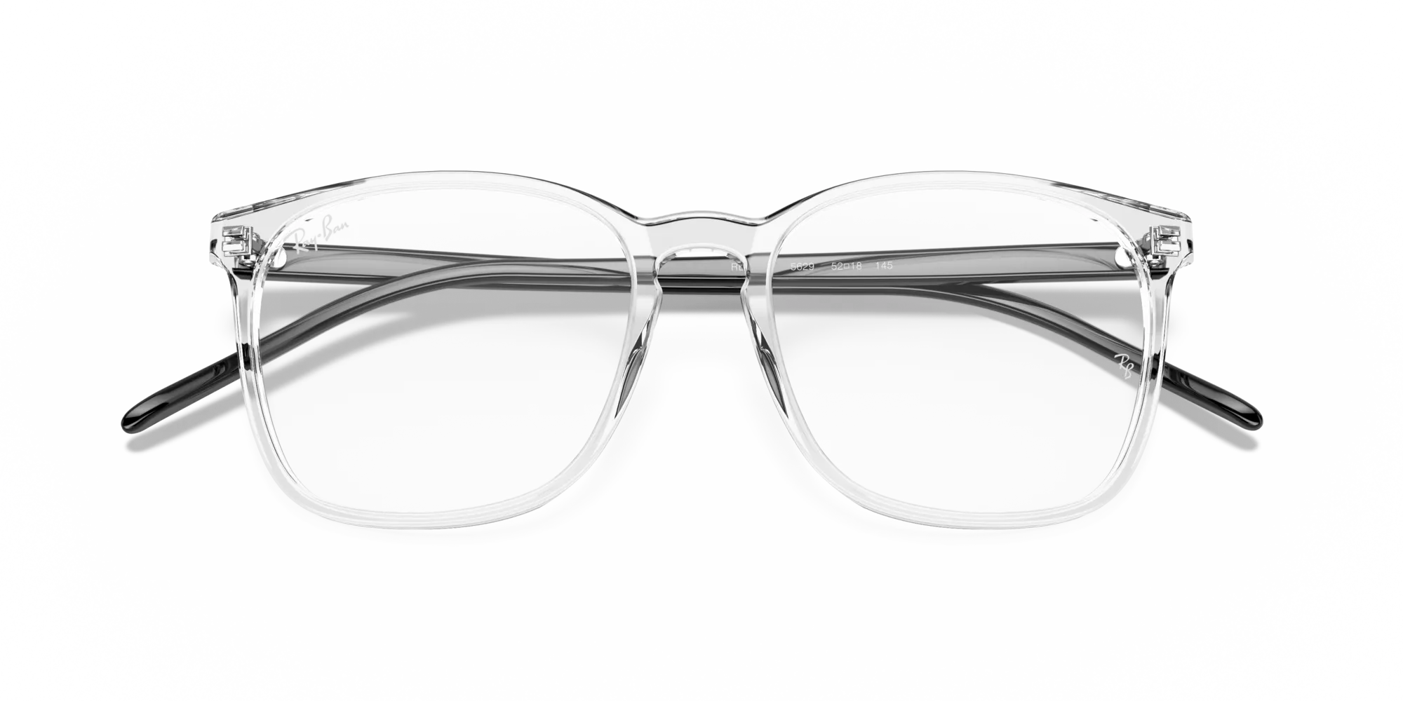 Ray - Ban RX5387 5629 Montature da vista Acetato Trasparente Trasparente Squadrata Normale - immagine 2