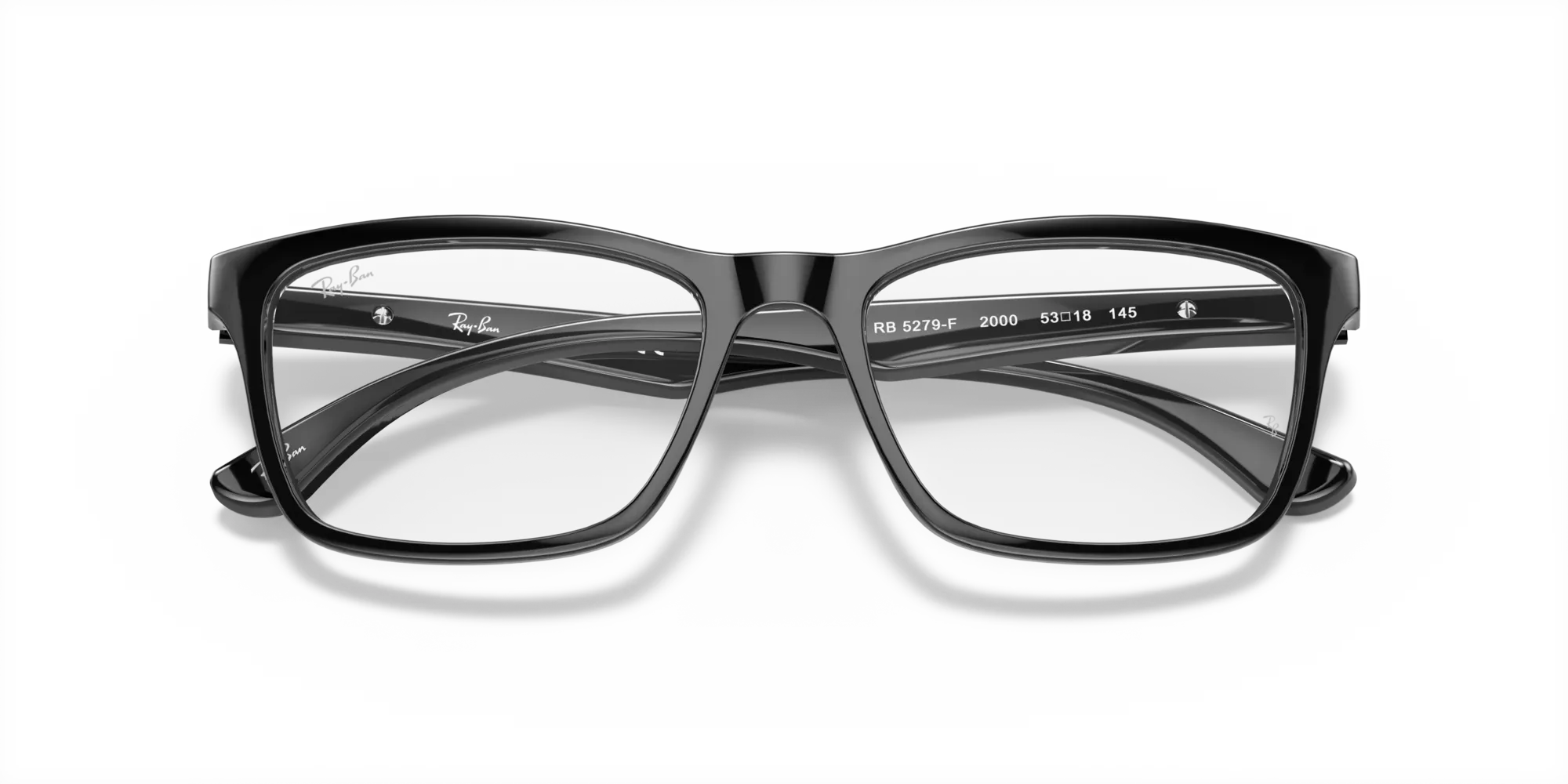 Ray - Ban RX5279F 2000 Montature da vista Acetato Nero Trasparente Squadrata Normale - immagine 2