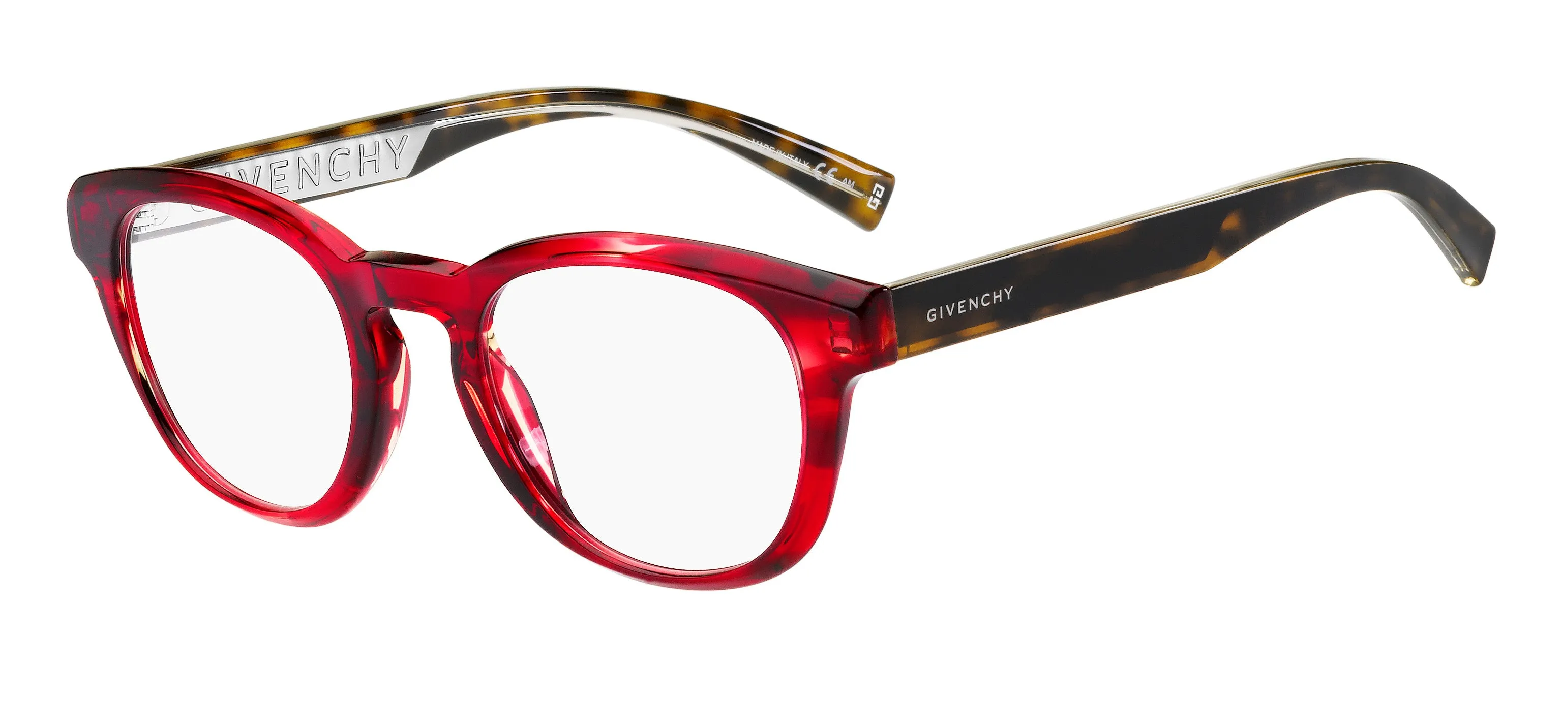 Givenchy GV 0156 573 Montature da vista Acetato Rosso Rotonda - immagine 1