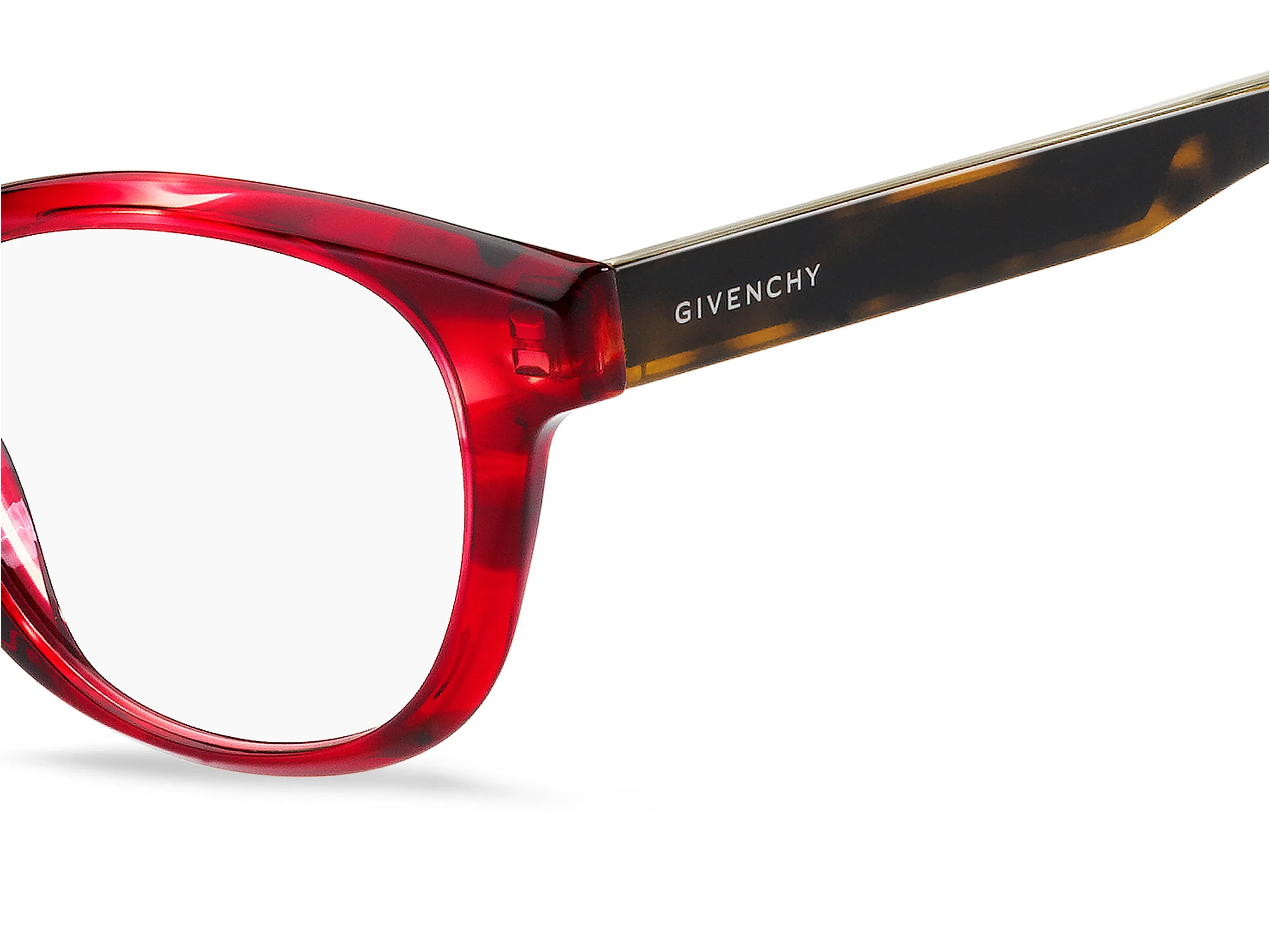 Givenchy GV 0156 573 Montature da vista Acetato Rosso Rotonda - immagine 3