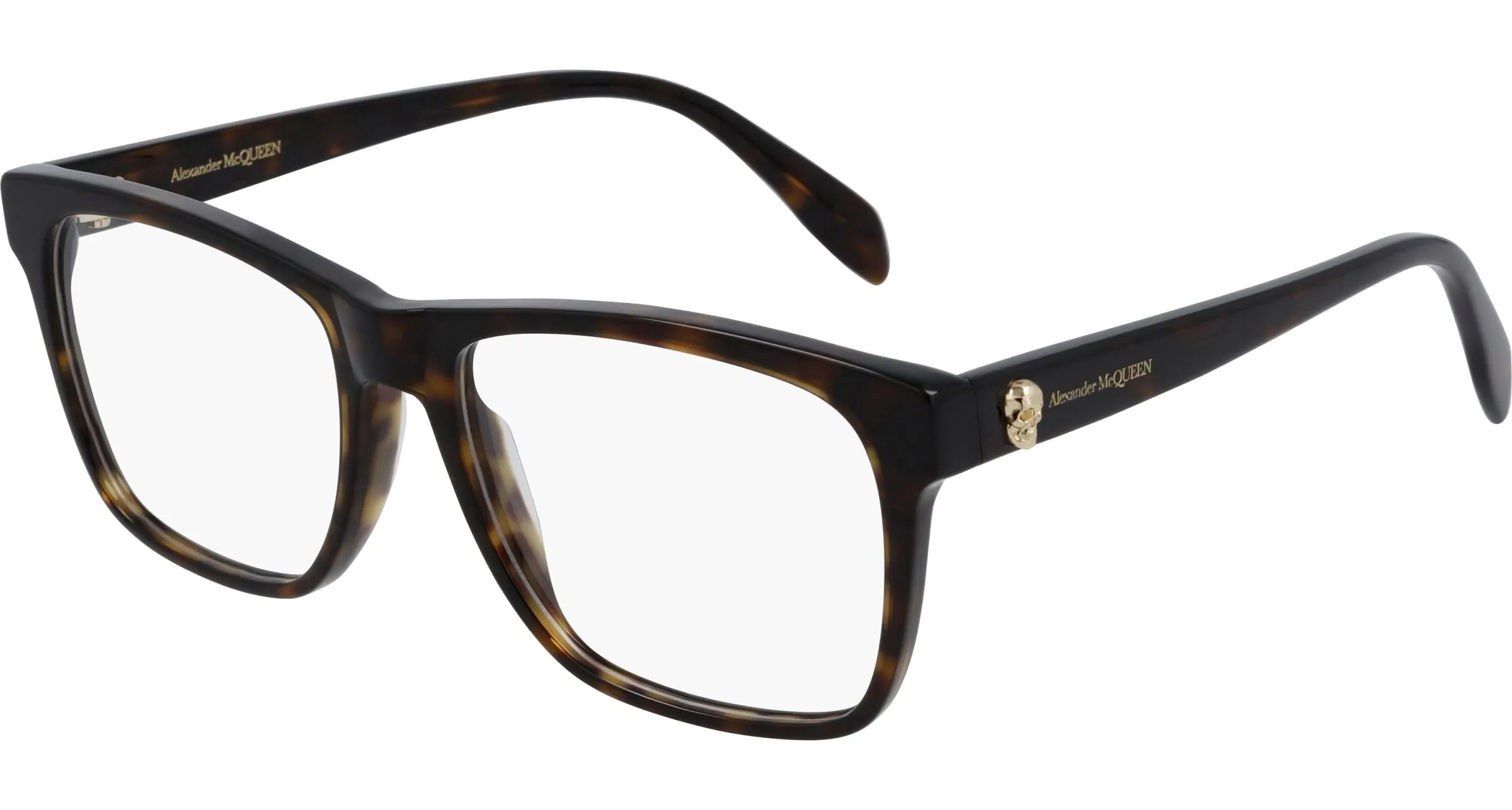Alexander McQueen AM0282O 002 Montature da vista Acetato Havana Squadrata - immagine 1