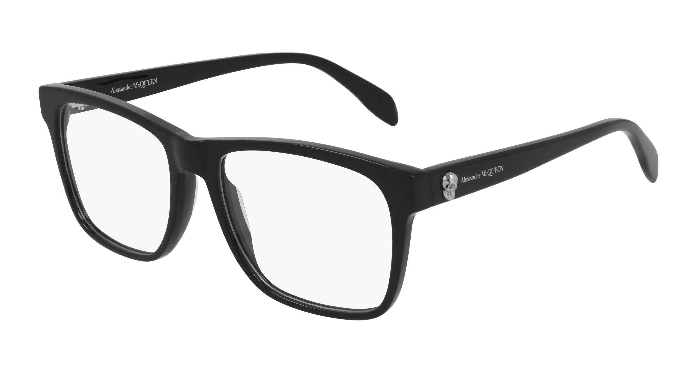 Alexander McQueen AM0282O 001 Montature da vista Acetato Nero Squadrata - immagine 1
