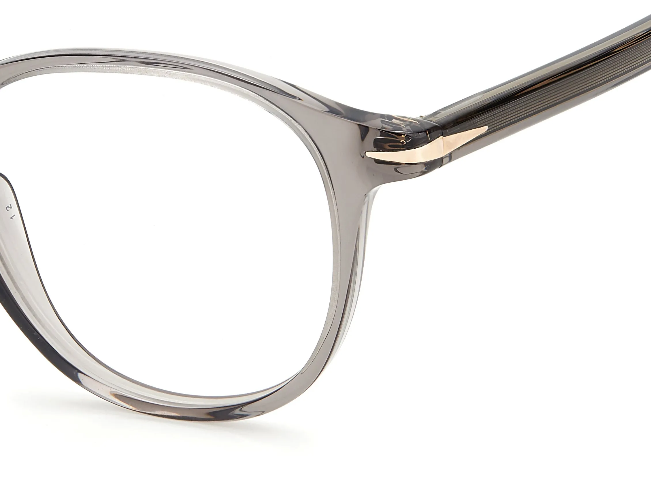DAVID BECKHAM DB 1018 KB7 Montature da vista Acetato Grigio Rotonda - immagine 3