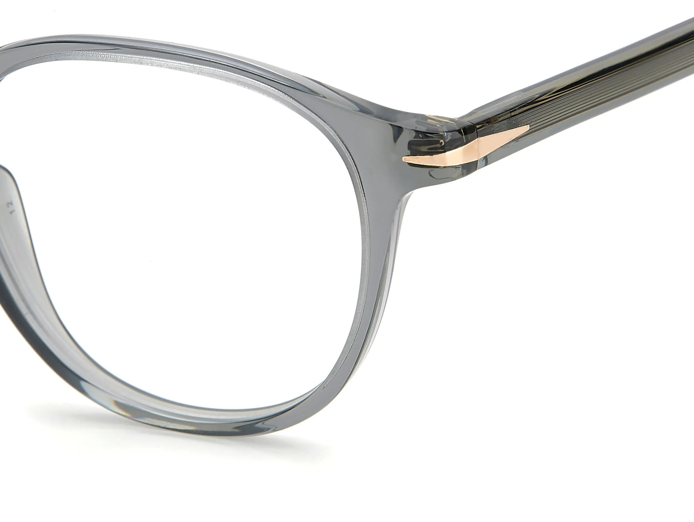 DAVID BECKHAM DB 1018 FT3 Montature da vista Acetato Grigio Rotonda - immagine 3