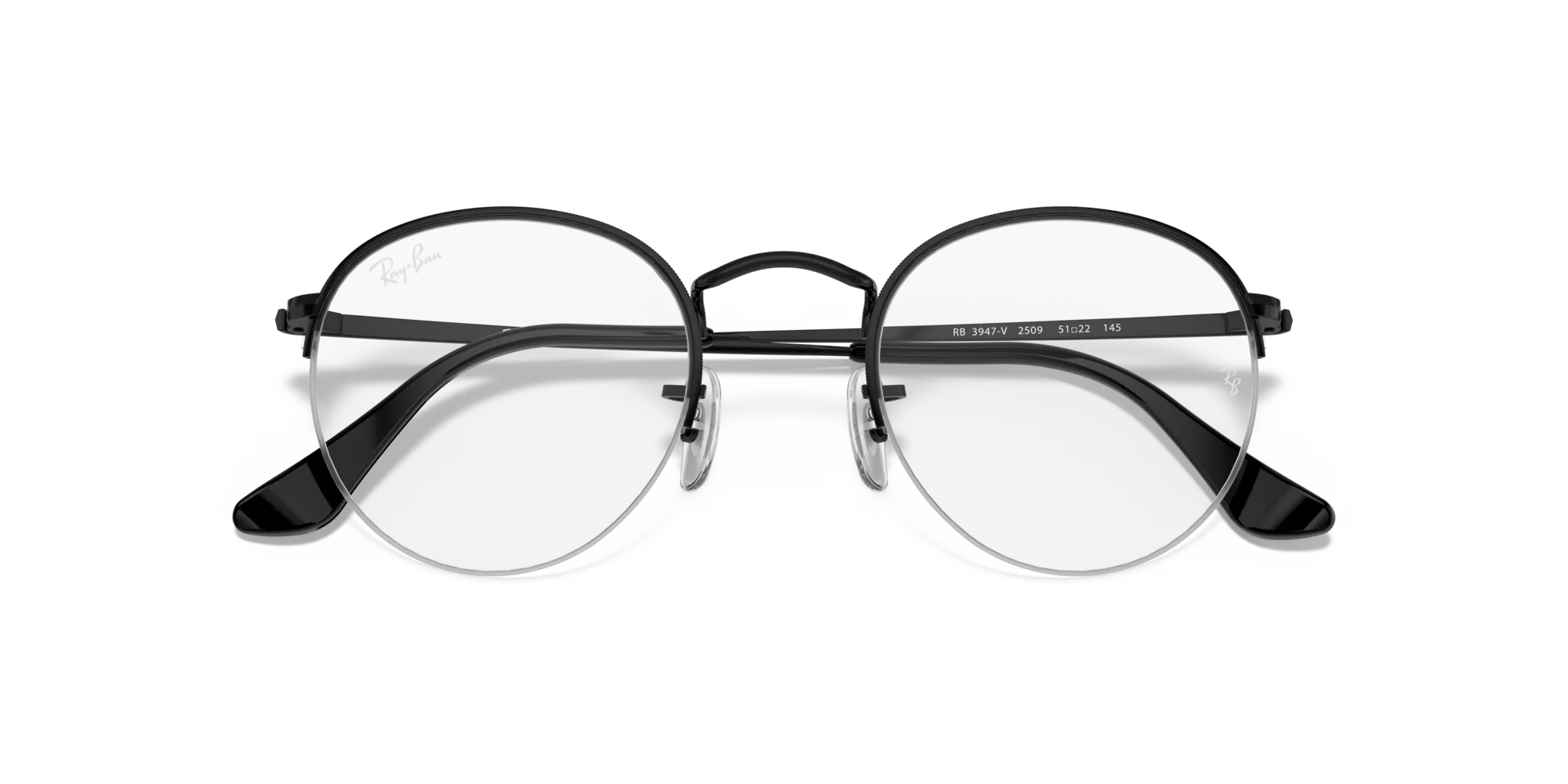 Ray - Ban RX3947V ROUND GAZE 2509 Montature da vista Metallo Nero Trasparente Rotonda Normale - immagine 2