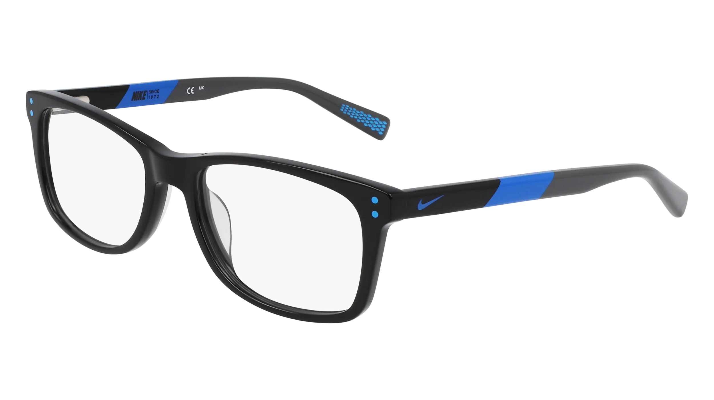 Nike NIKE 5538 013 Montature da vista bambino Acetato Nero Squadrata Normale Fotocromatiche - immagine 1