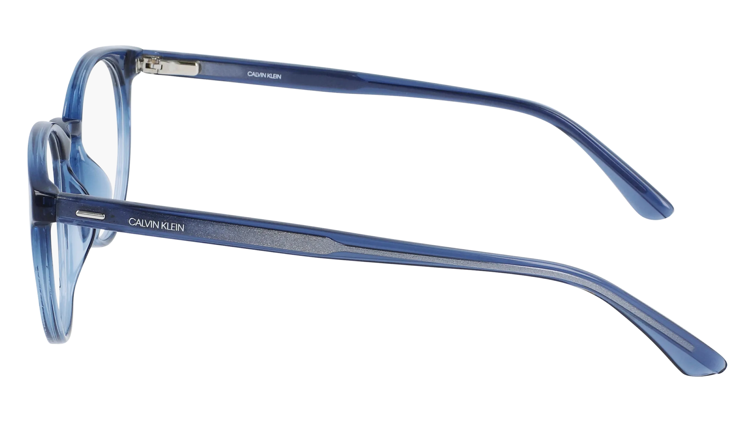 Calvin Klein CK20527 405 Montature da vista Iniettato Blu Rotonda Normale Normale - immagine 4