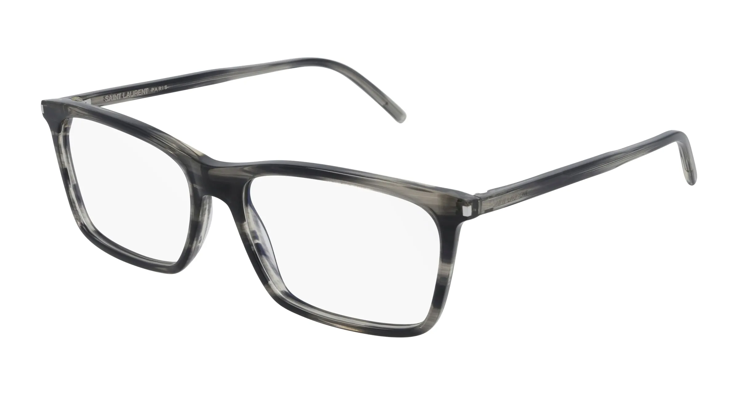 SAINT LAURENT SL 296 011 Montature da vista Acetato Grigio Squadrata - immagine 1
