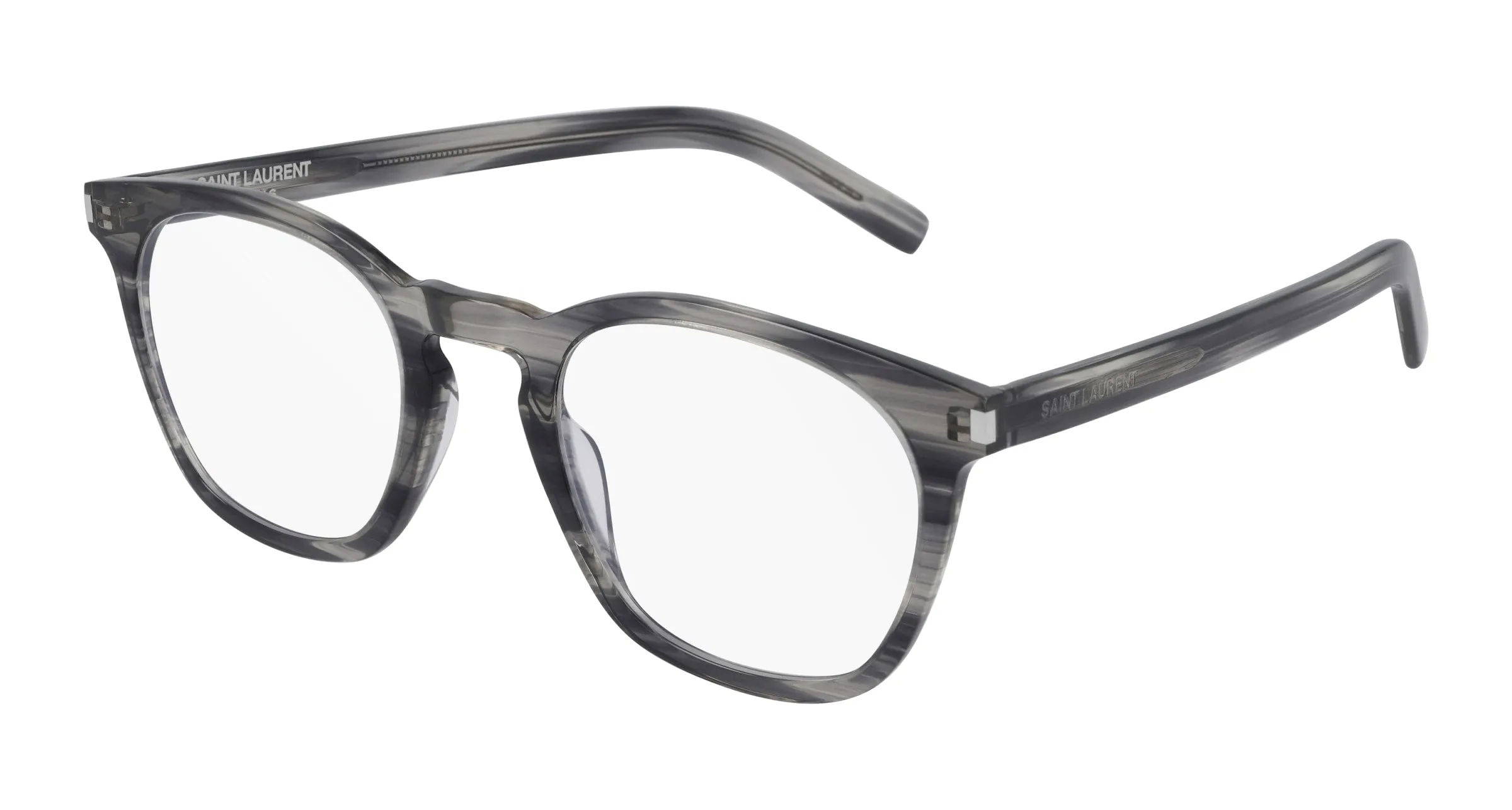 SAINT LAURENT SL 30 SLIM 006 Montature da vista Acetato Grigio Squadrata - immagine 1