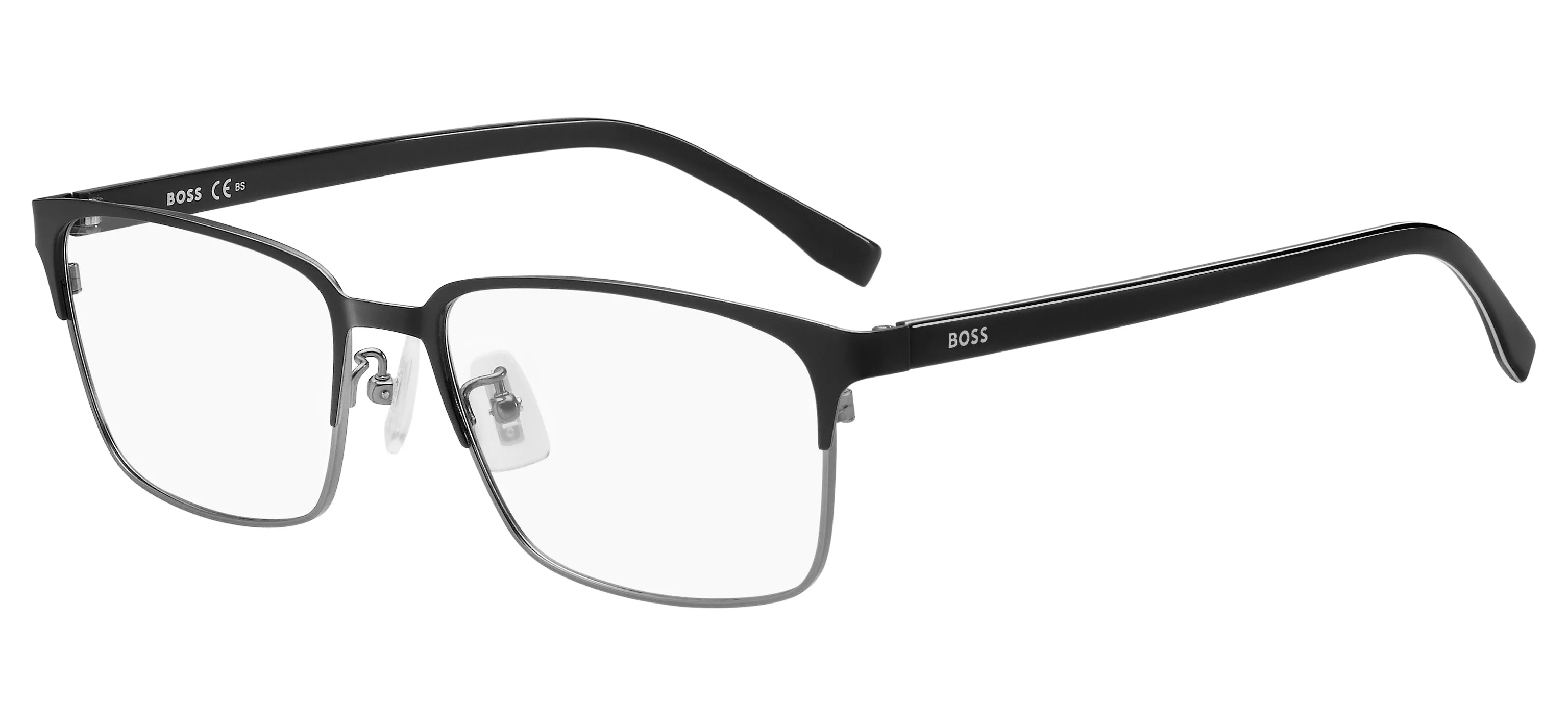Hugo Boss BOSS 0808/F QIL Montature da vista Titanio Nero-opaco Squadrata - immagine 1