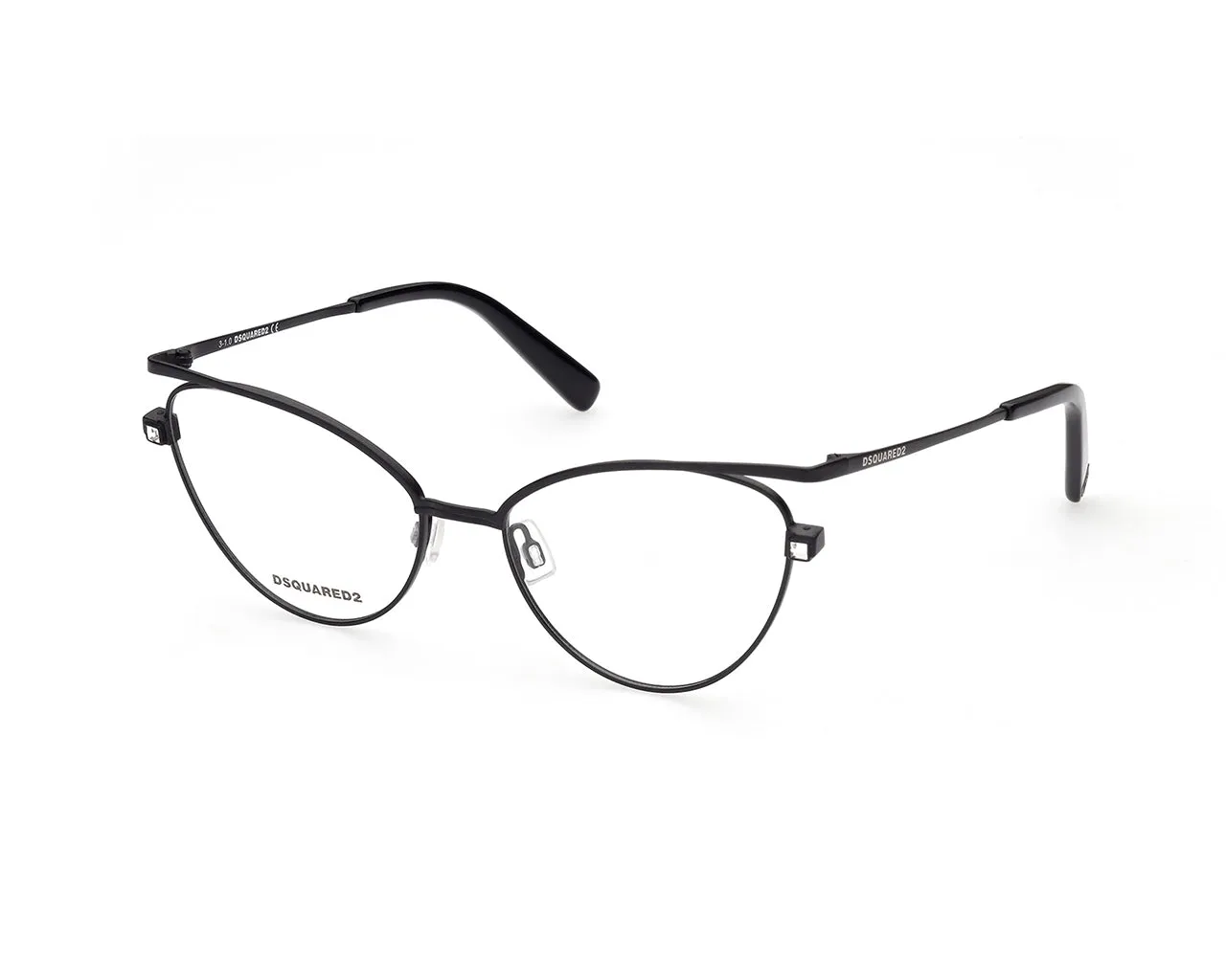 Dsquared2 DQ5333 002 Montature da vista outlet Metallo Nero Cat Eye - immagine 1