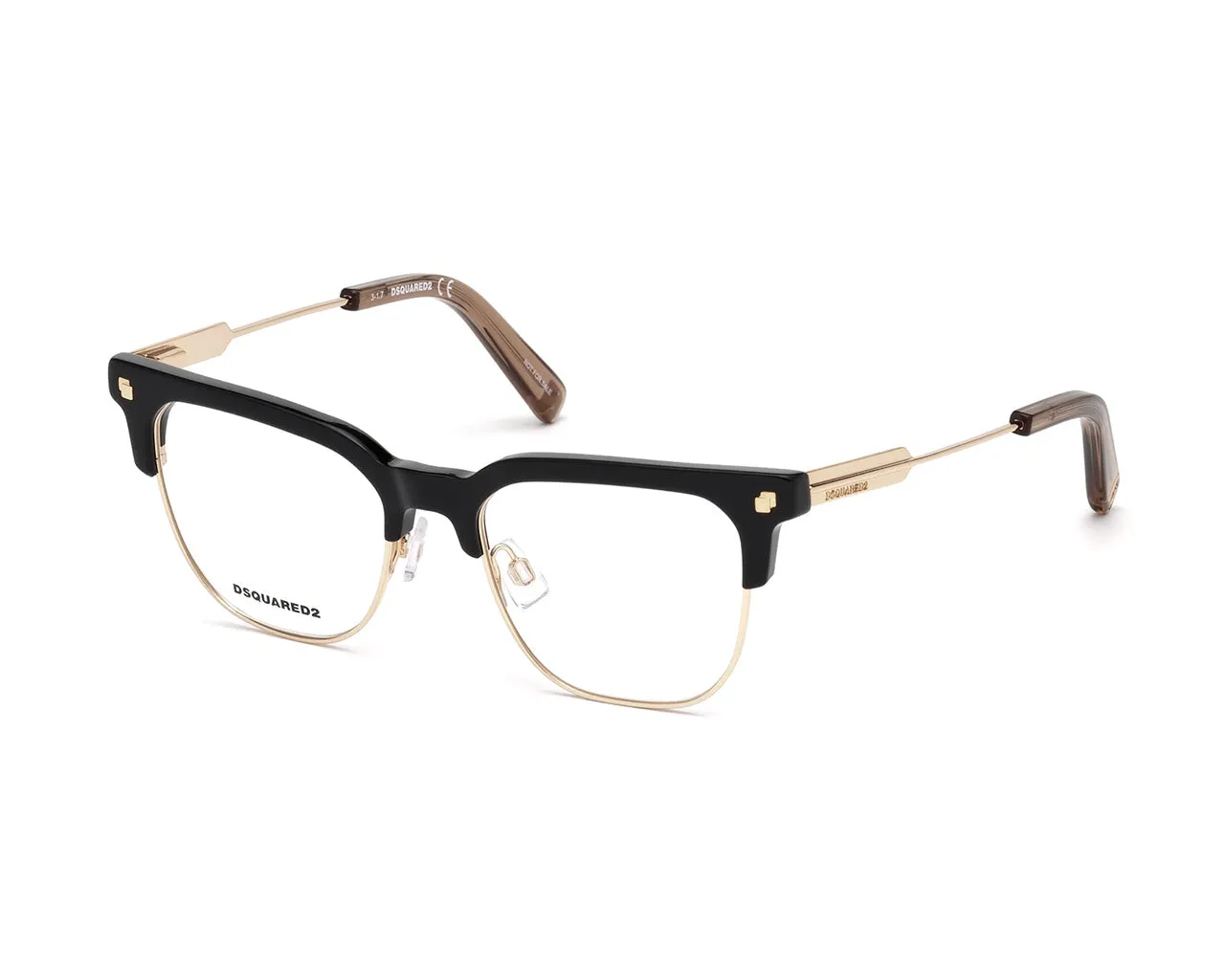 Dsquared2 DQ5243 A01 Montature da vista outlet Acetato Nero Squadrata - immagine 1