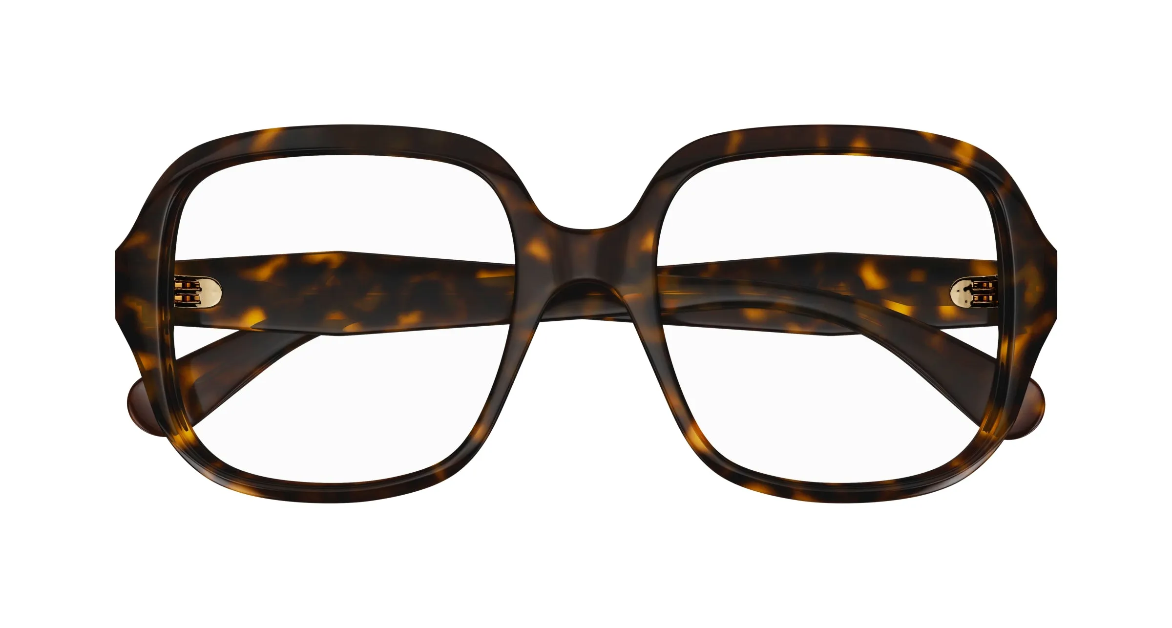 Gucci GG0799O 002 Montature da vista Acetato Havana Trasparente Squadrata - immagine 2