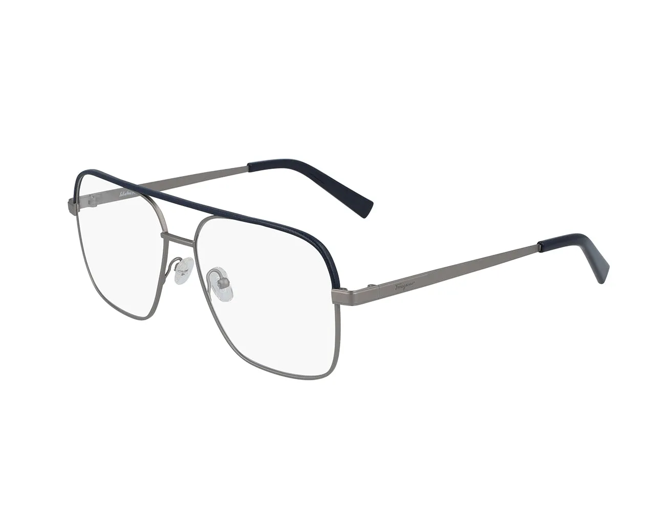 Ferragamo SF2199L 43032 072 Montature da vista Metallo Argento Squadrata - immagine 1