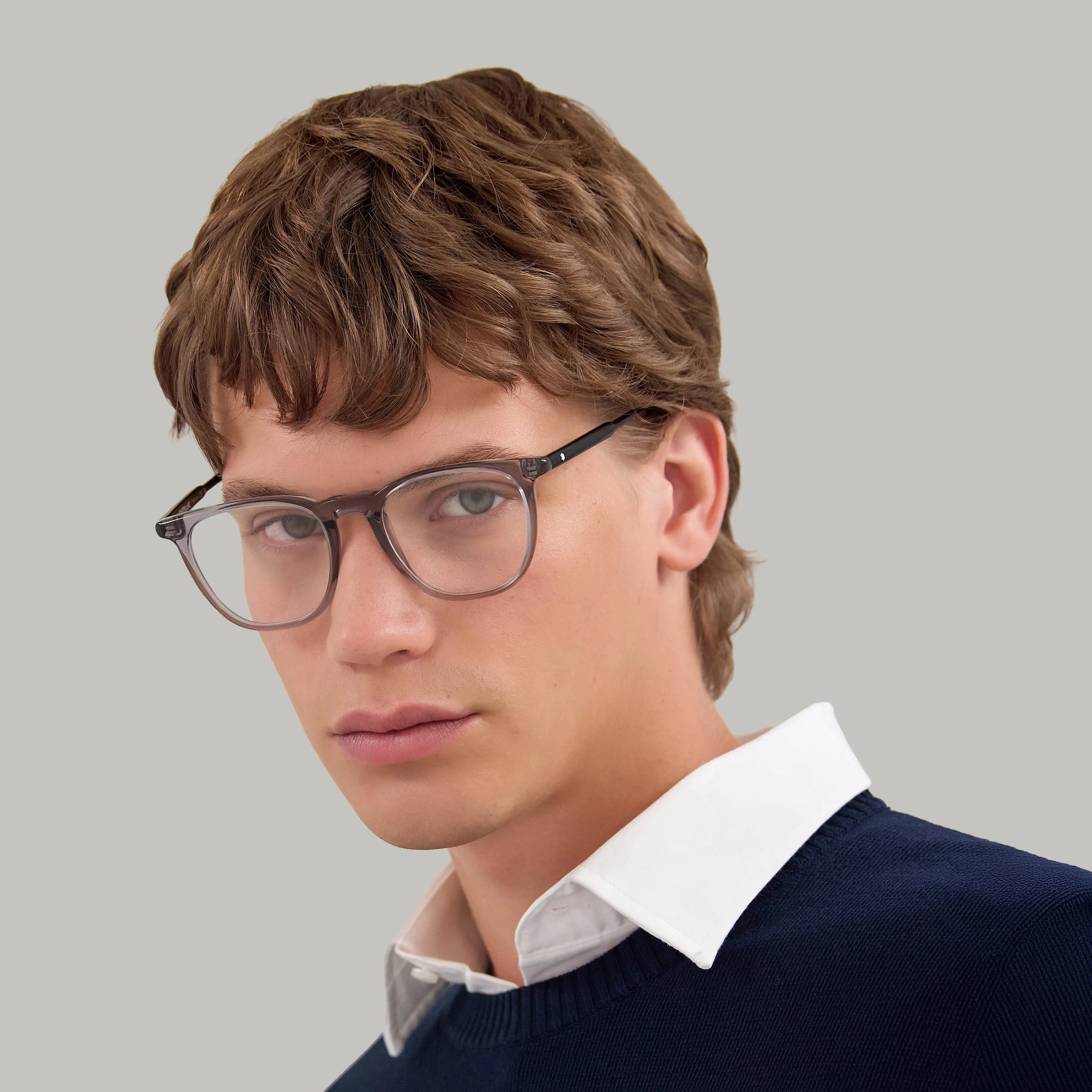 Montblanc MB0010O 009 Montature da vista Acetato Grigio Squadrata - immagine 2