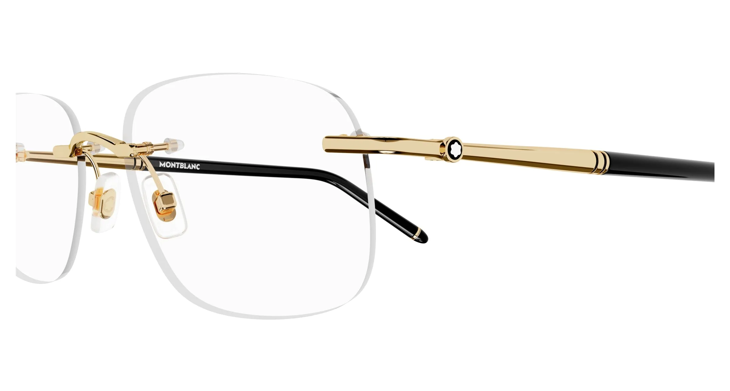 Montblanc MB0071O 003 Montature da vista Metallo Oro Trasparente Squadrata - immagine 3