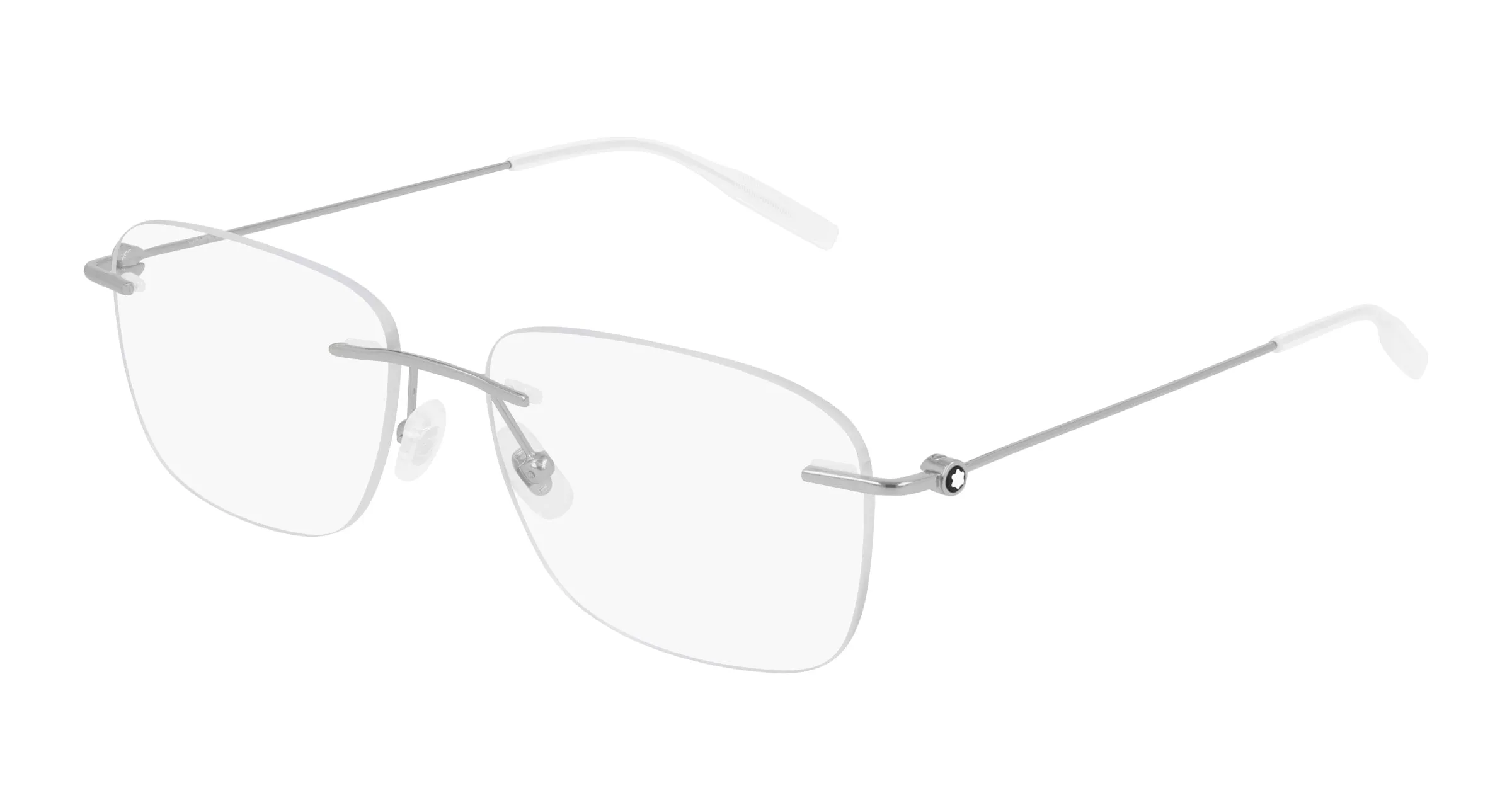 Montblanc MB0075O 003 Montature da vista Metallo Argento Trasparente Squadrata - immagine 1