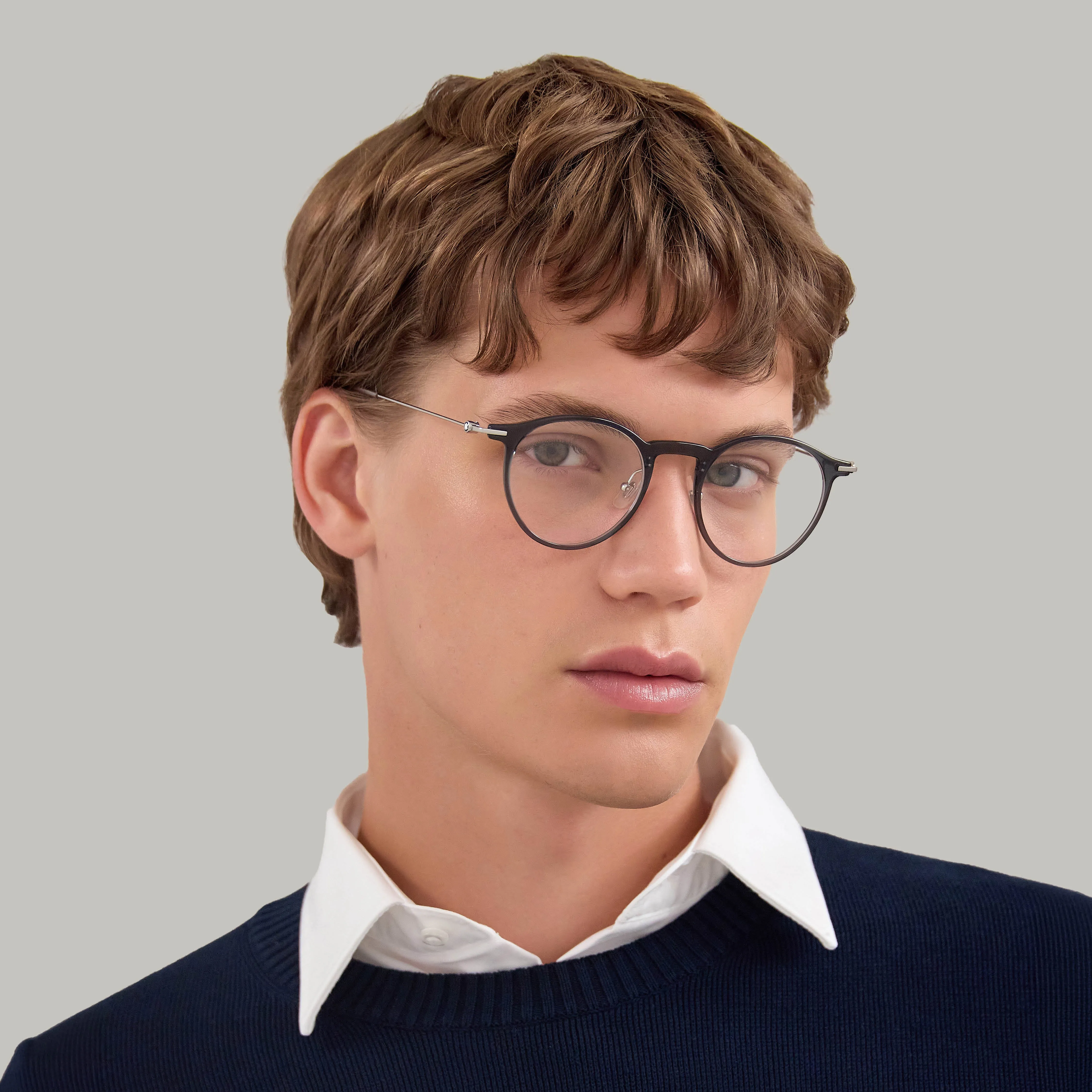 Montblanc MB0099O 001 Montature da vista Plastica Grigio Pantos - immagine 4