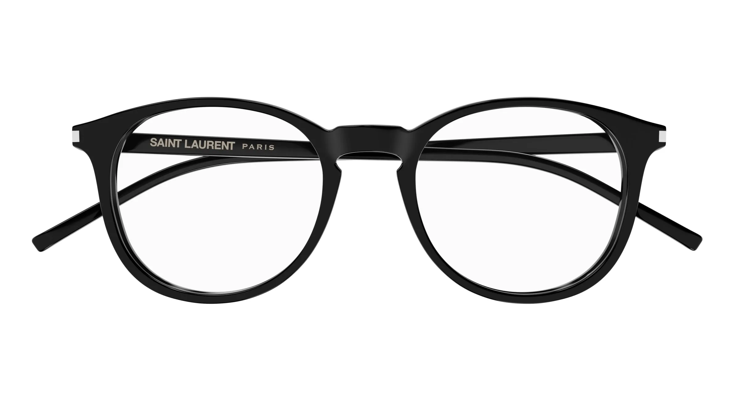 SAINT LAURENT SL 106 001 Montature da vista Acetato Nero Rotonda - immagine 2