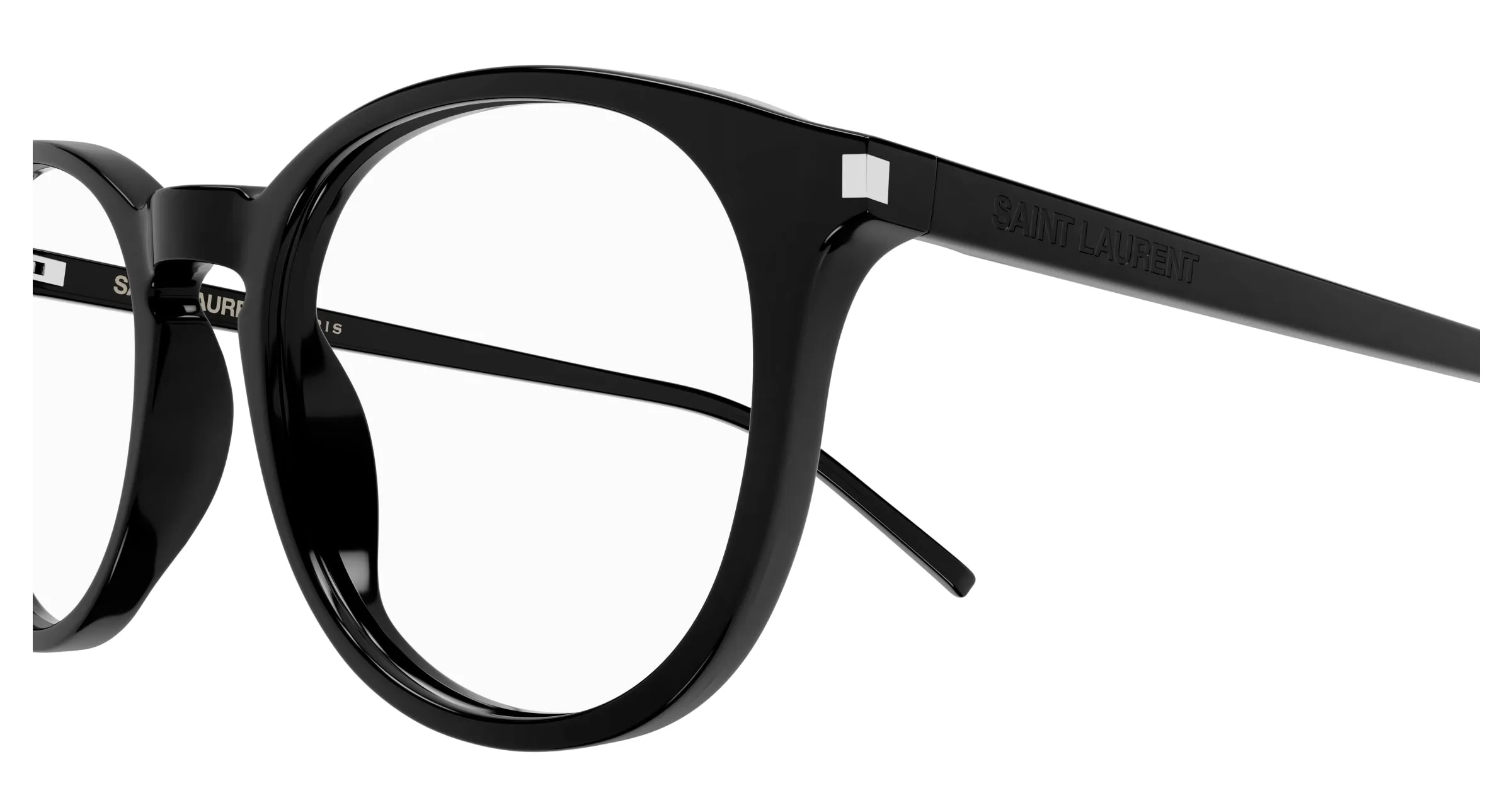 SAINT LAURENT SL 106 001 Montature da vista Acetato Nero Rotonda - immagine 3
