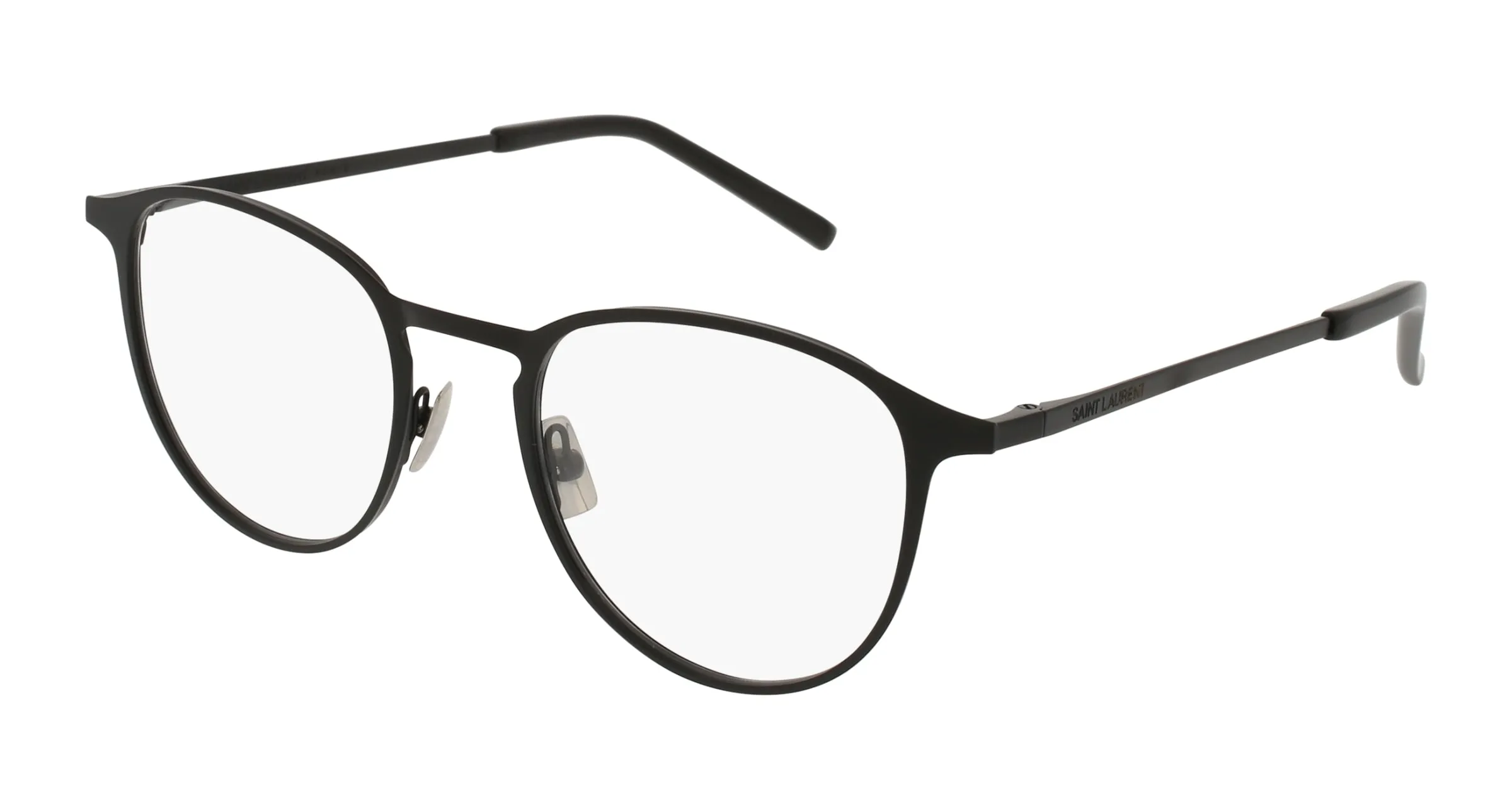 SAINT LAURENT SL 179 001 Montature da vista Metallo Nero Trasparente Rotonda - immagine 1