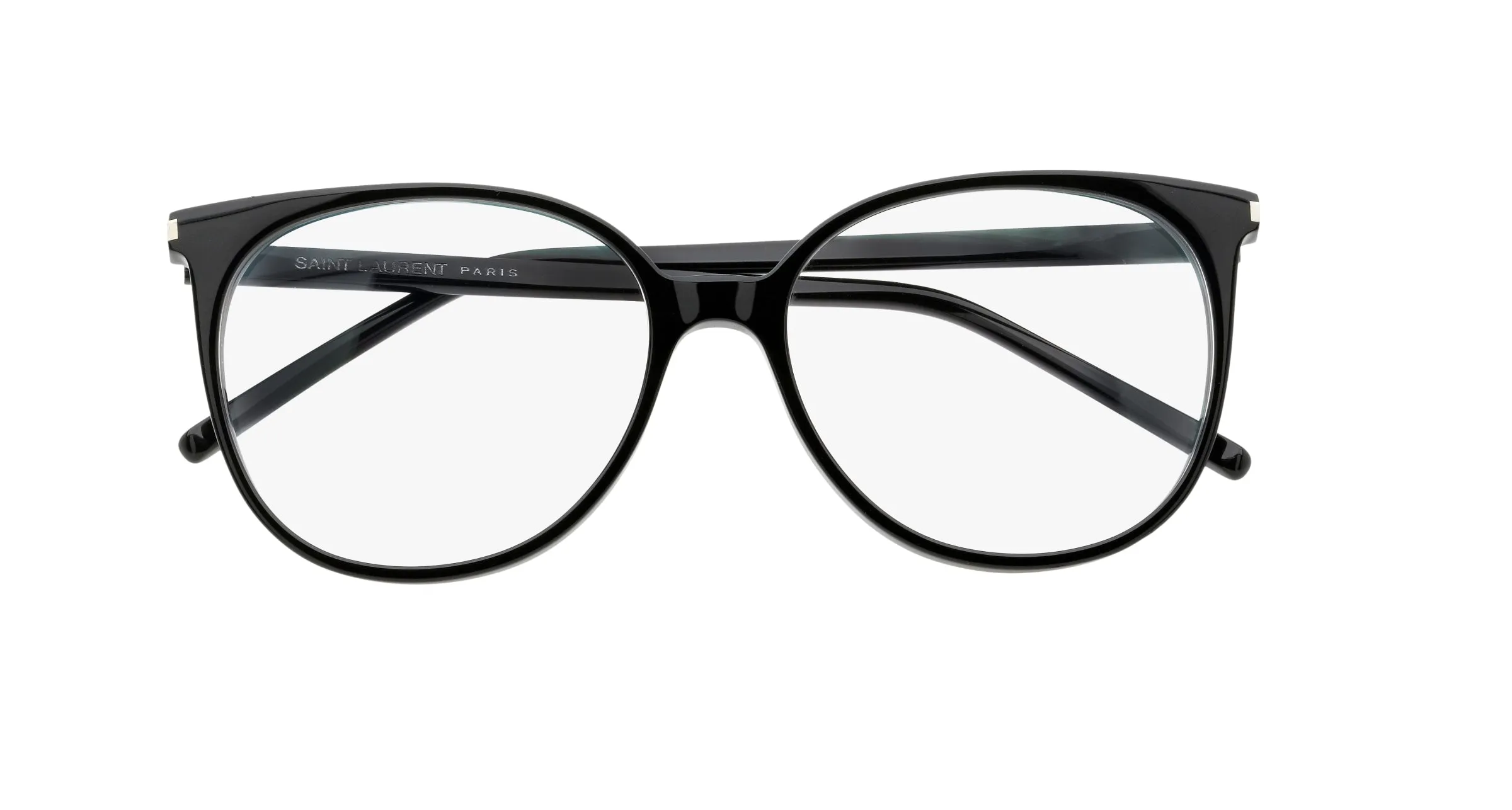 SAINT LAURENT SL 39 001 Montature da vista Acetato Nero Rotonda ["Antiriflesso"] - immagine 2