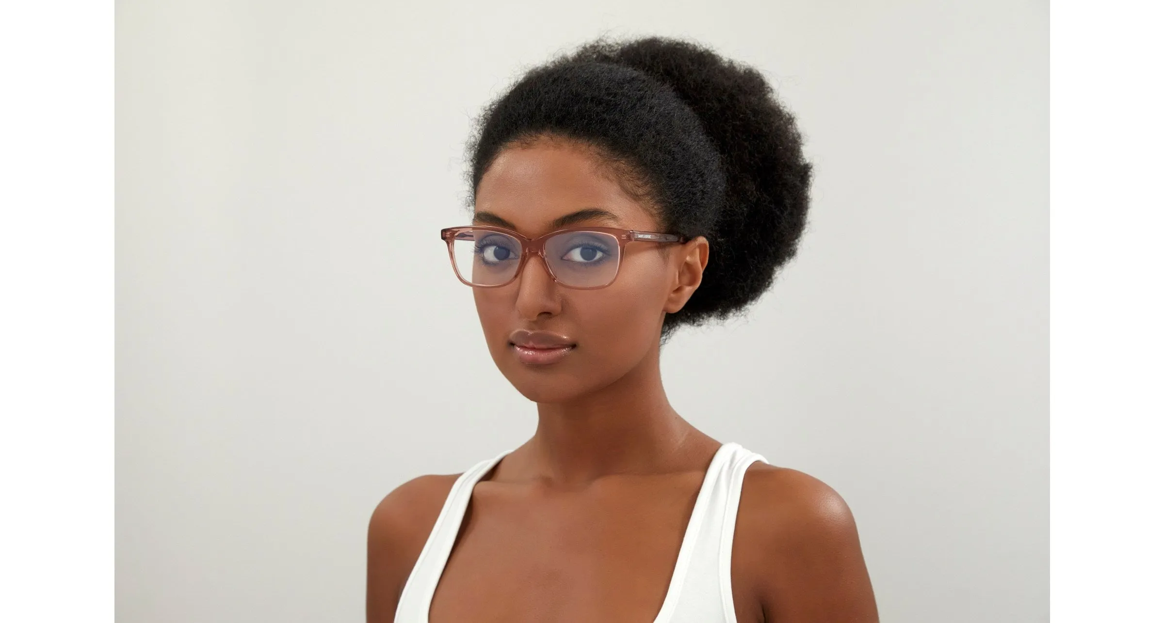 SAINT LAURENT SL 170 004 Montature da vista Acetato Nude Squadrata - immagine 2