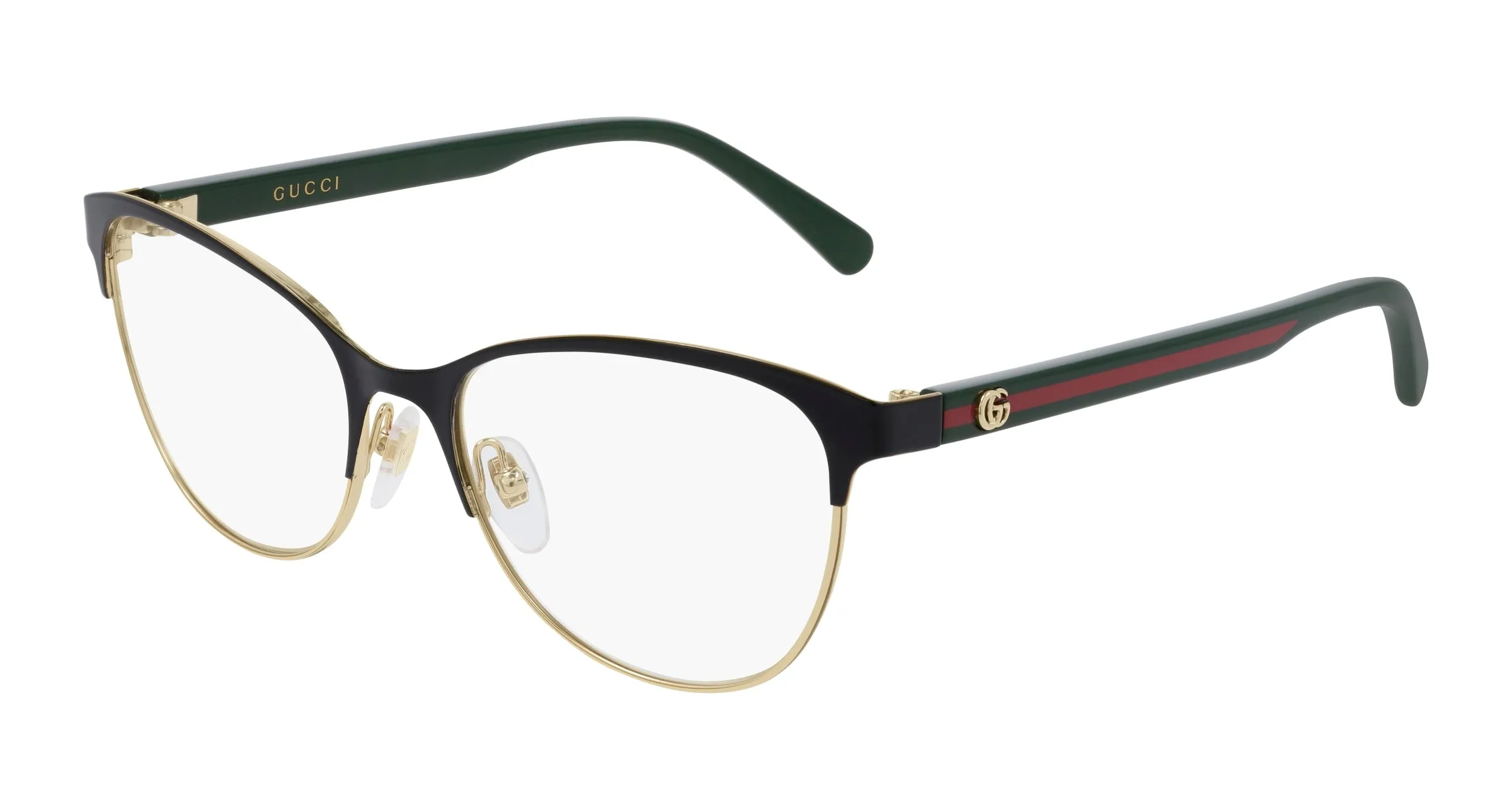 Gucci GG0718O 004 Montature da vista Metallo Nero Cat Eye - immagine 1