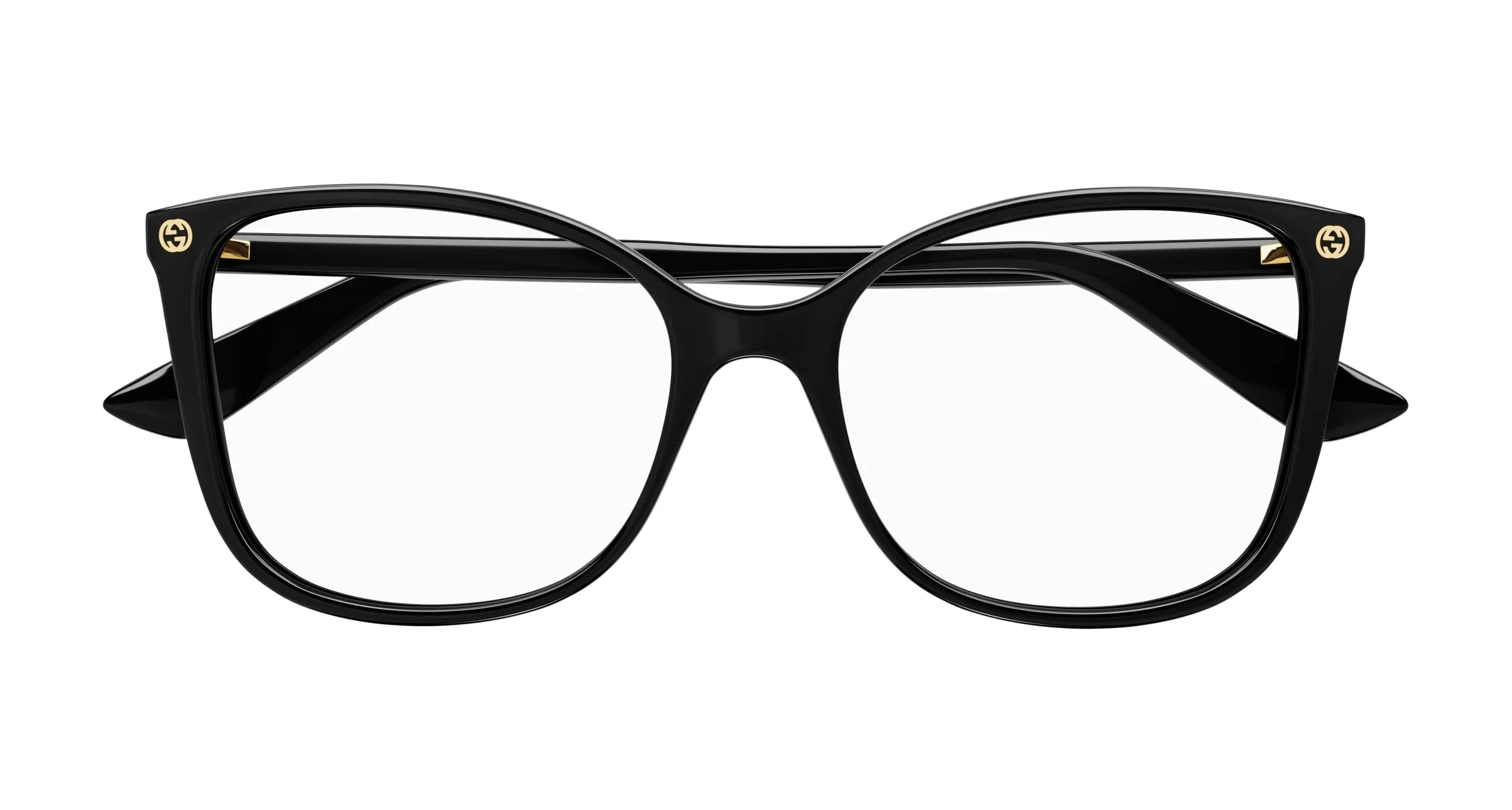 Gucci GG0026O 001 Montature da vista Acetato Nero Trasparente Cat Eye - immagine 2